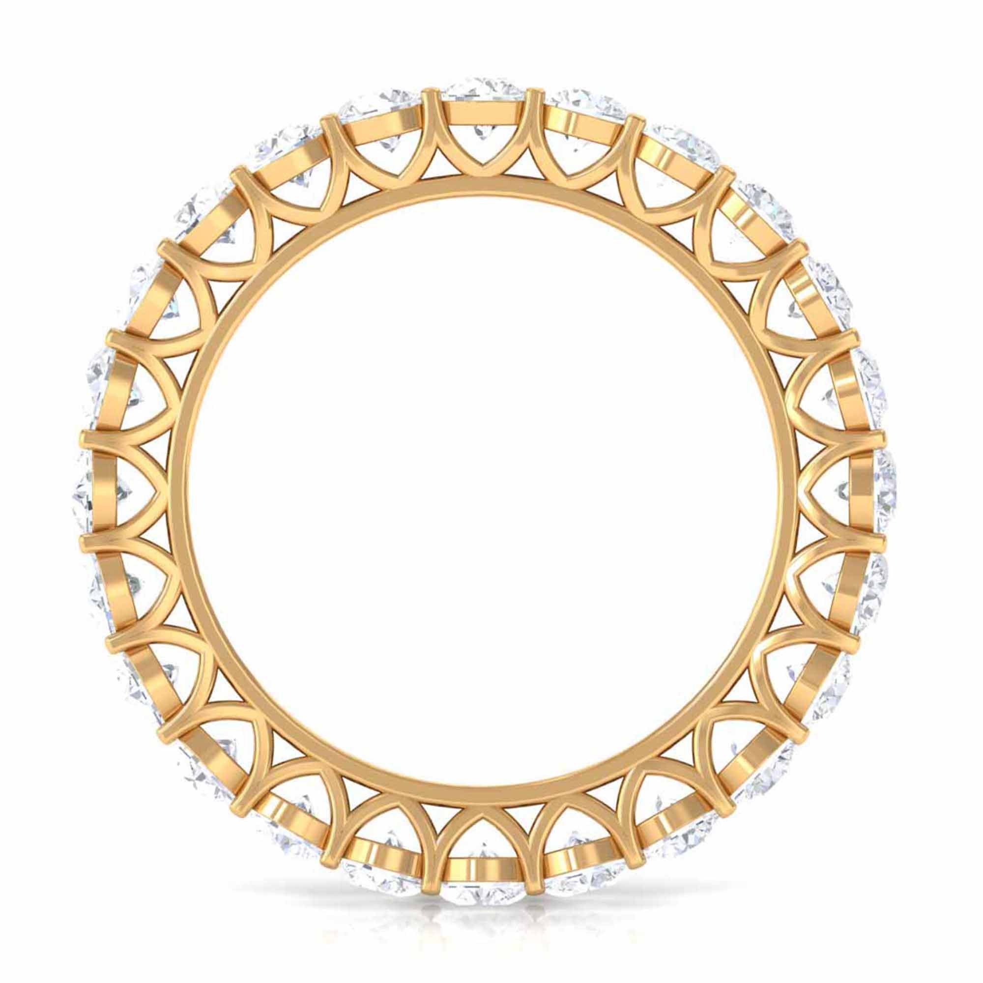 Certified Moissanite Stackable Eternity Band Ring D-VS1 - Rosec Jewels