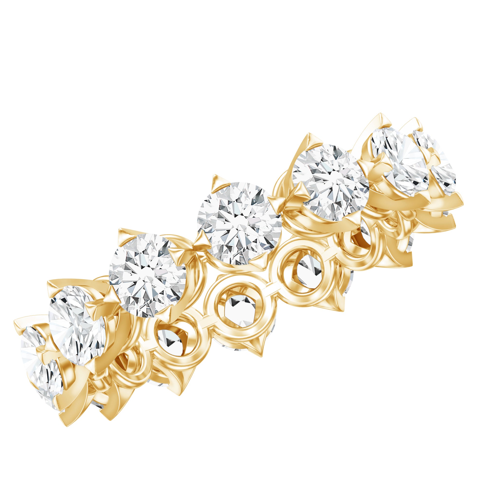 Designer Moissanite Anniversary Band Ring D-VS1 - Rosec Jewels