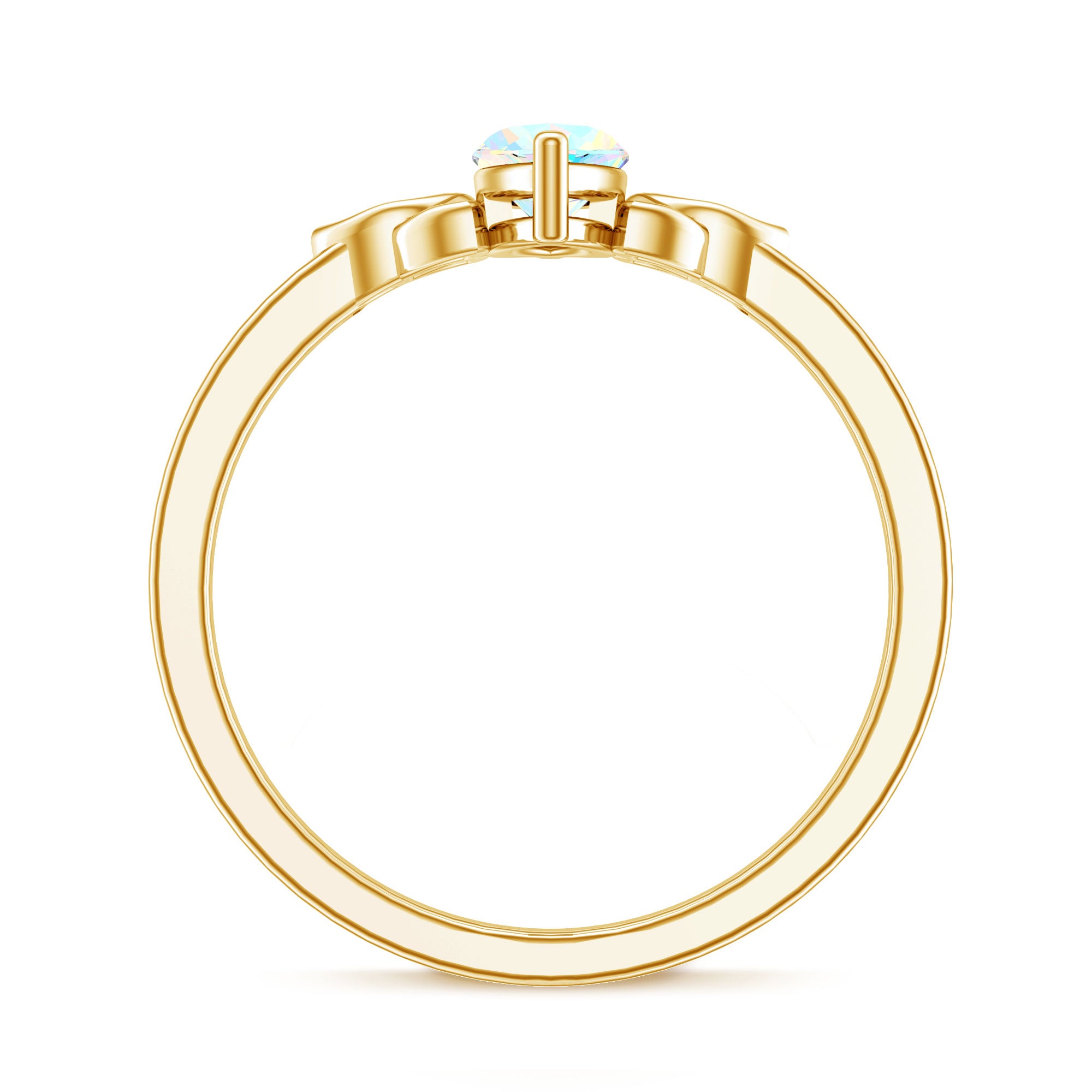 Natural Ethiopian Opal October Birthstone Ring with Celtic Knot AAA - Rosec Jewels