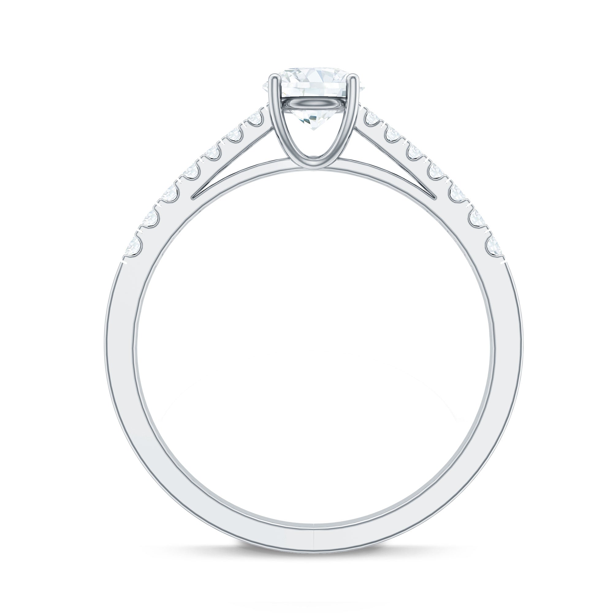 Rosec Jewels-Half Carat Moissanite Engagement Ring