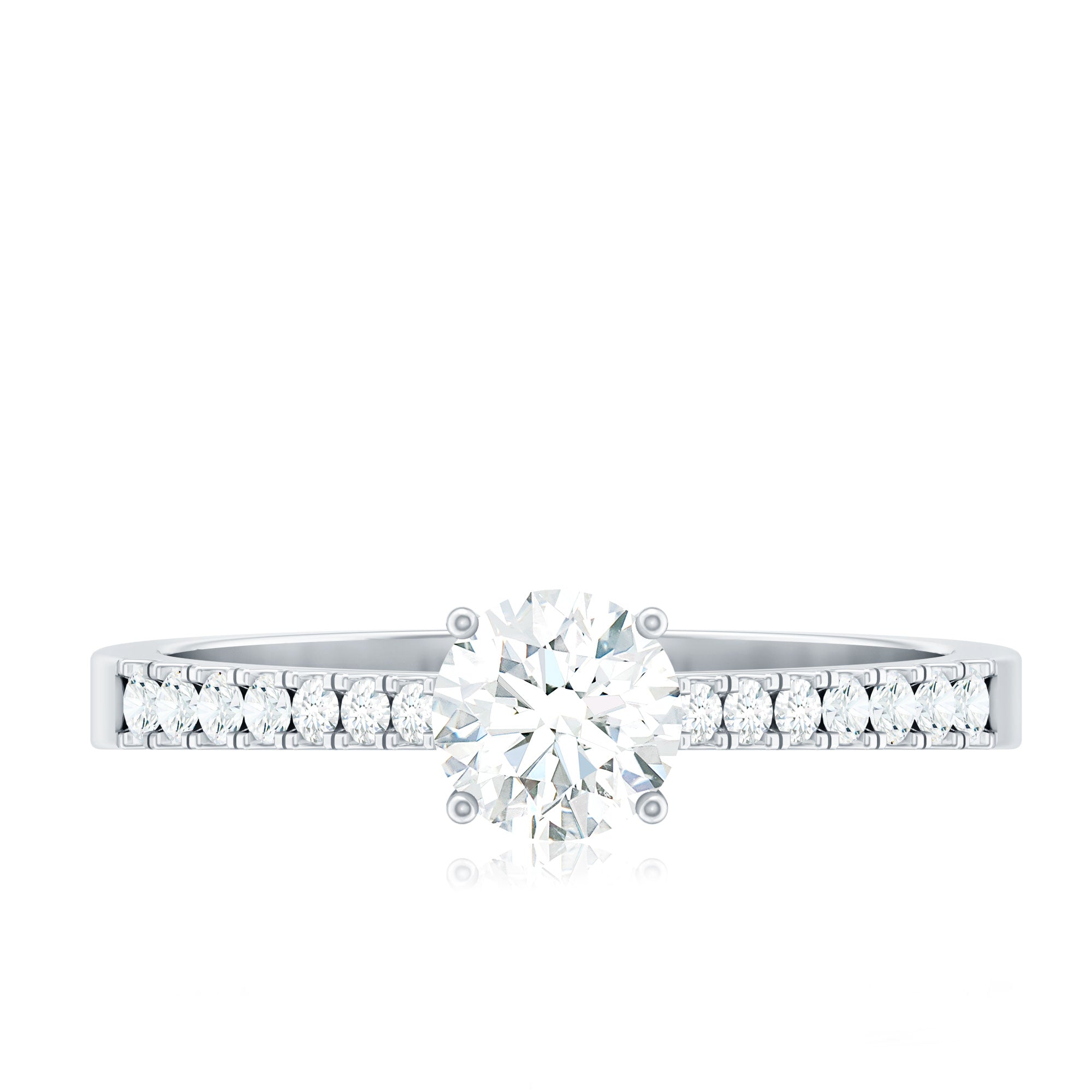 Rosec Jewels-Half Carat Moissanite Engagement Ring