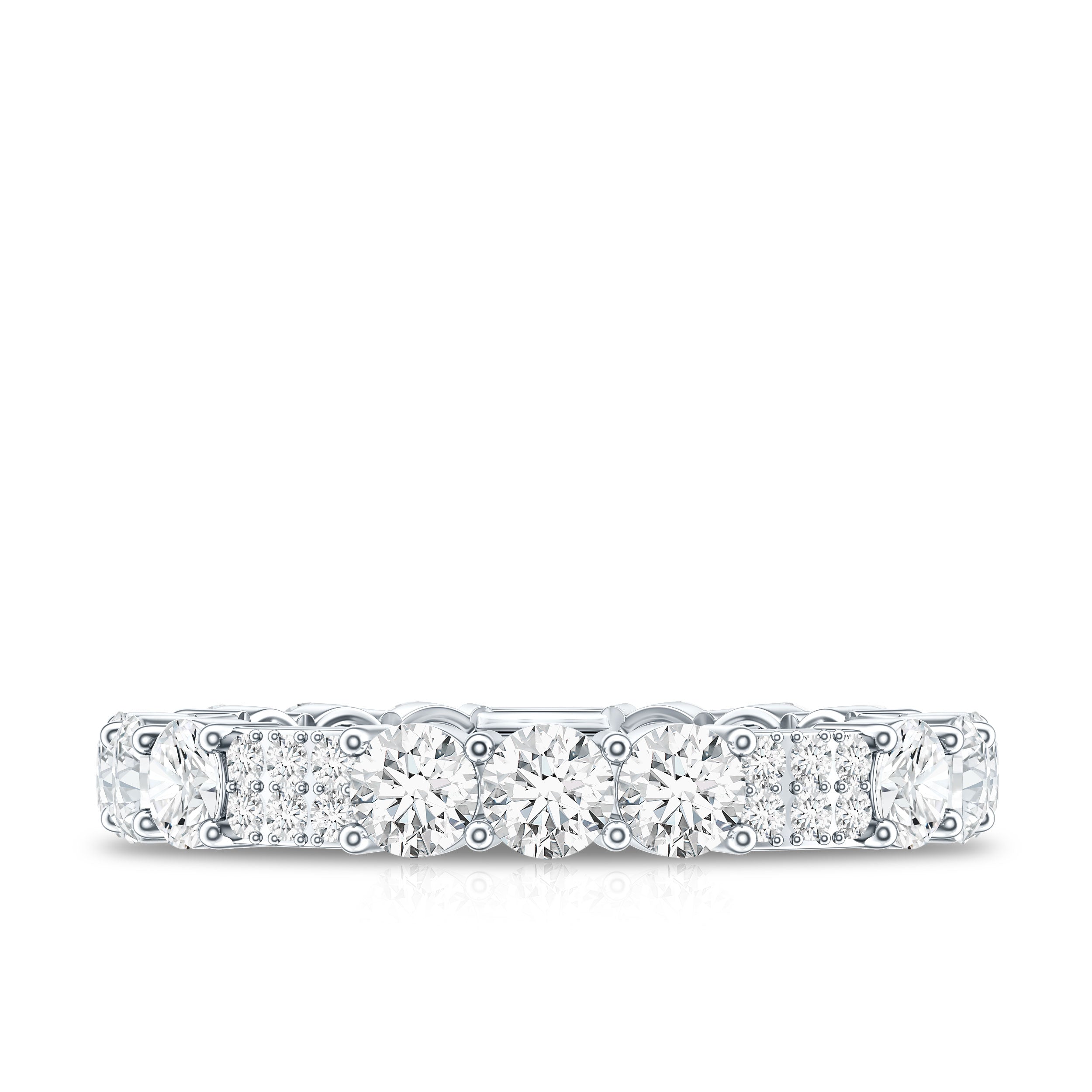 Designer Round Moissanite Full Eternity Ring for Women D-VS1 - Rosec Jewels