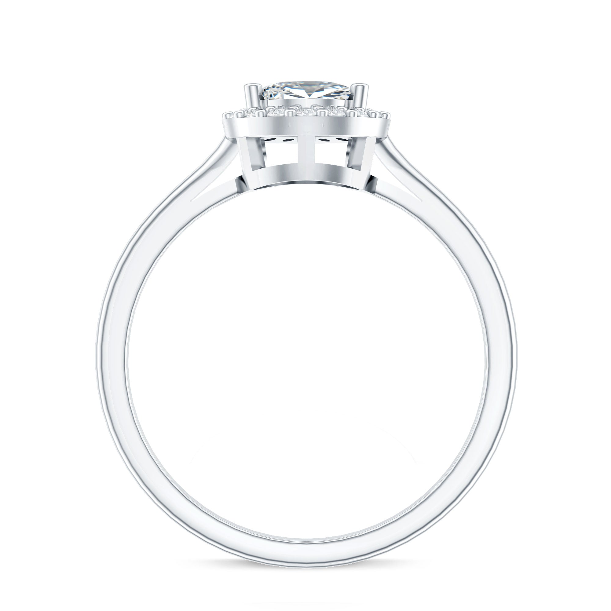1 CT Brilliant Cut Moissanite Teardrop Engagement Ring D-VS1 - Rosec Jewels