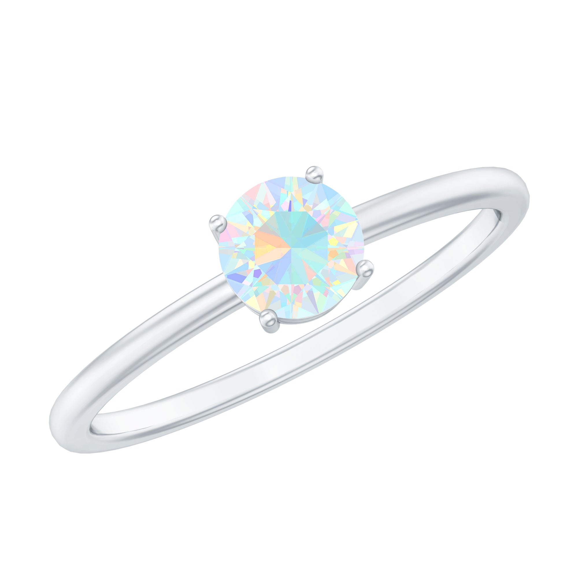 Natural Ethiopian Opal October Birthstone Ring AAA - Rosec Jewels