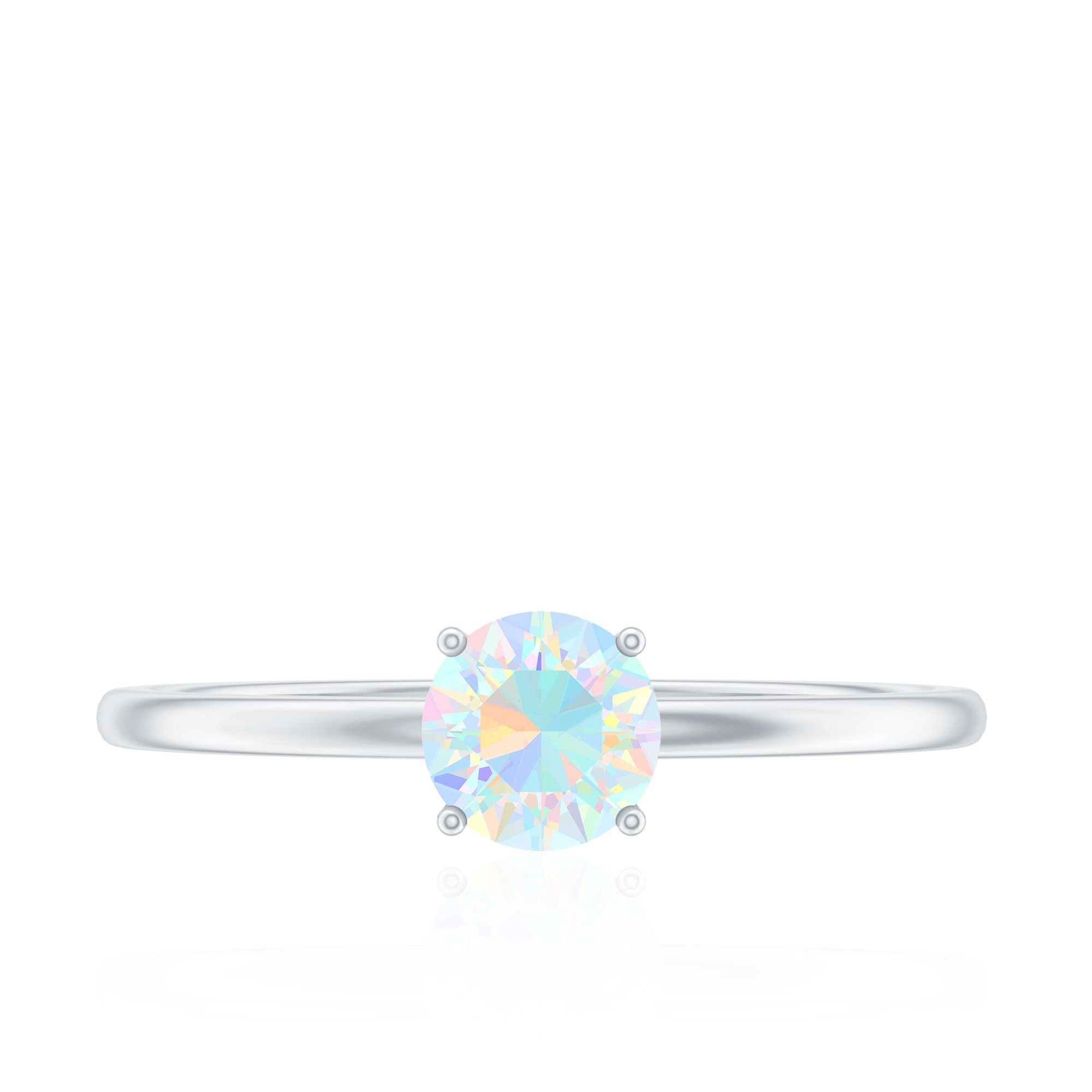 Natural Ethiopian Opal October Birthstone Ring AAA - Rosec Jewels