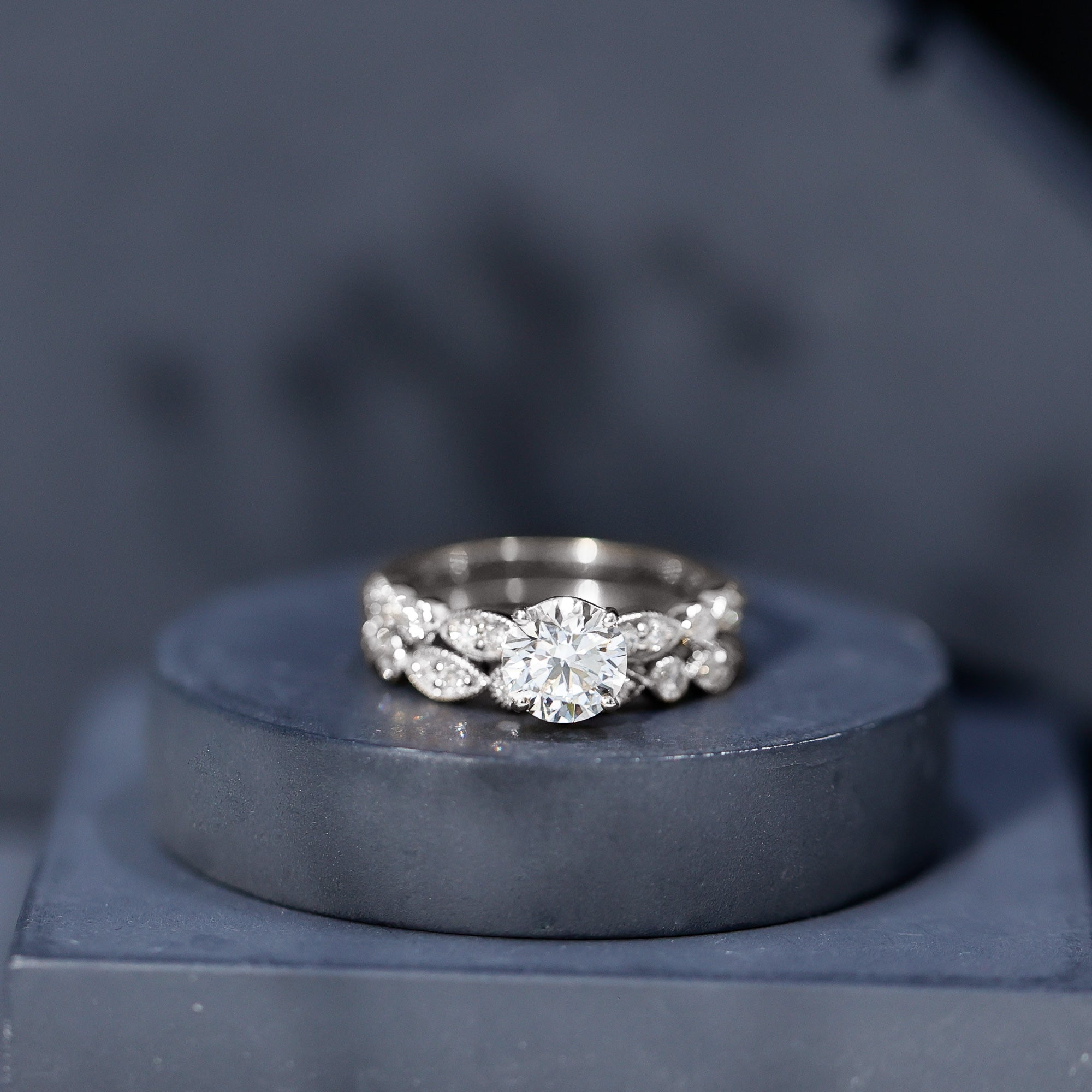 2.50 CT Brilliant Cut Moissanite Bridal Ring Set D-VS1 - Rosec Jewels