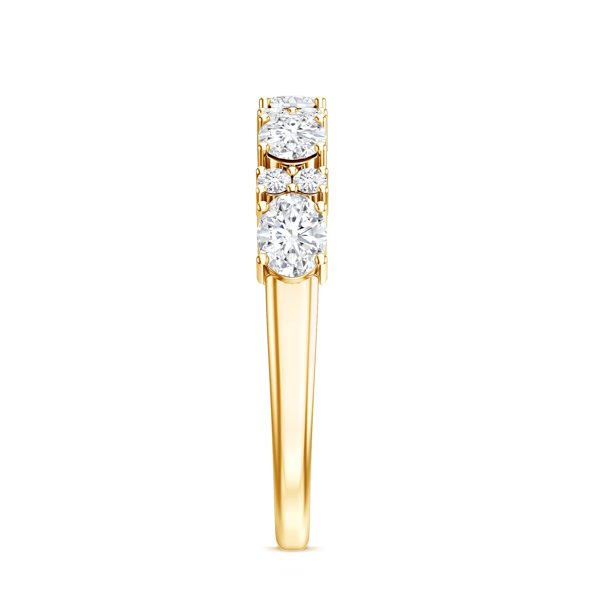 Certified Moissanite East West Eternity Band D-VS1 - Rosec Jewels