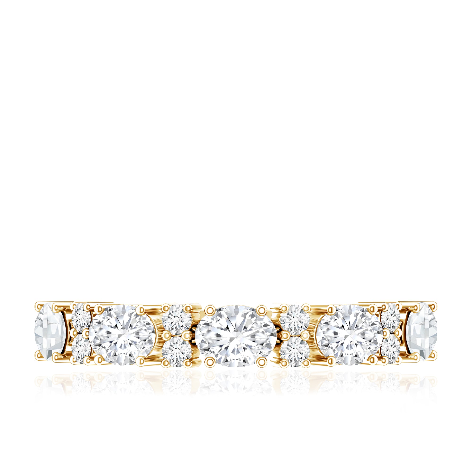 Certified Moissanite East West Eternity Band D-VS1 - Rosec Jewels