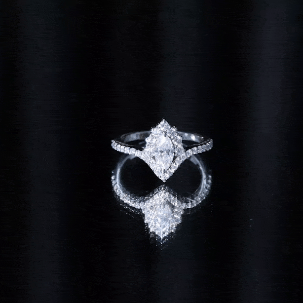 Marquise Cut Moissanite Designer Engagement Ring D-VS1 - Rosec Jewels