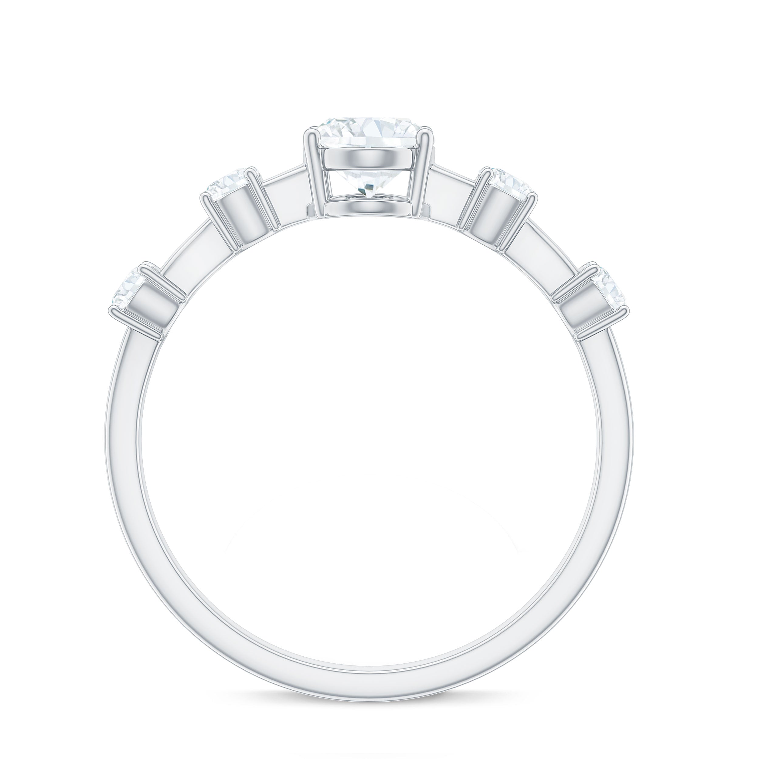 Oval Cubic Zirconia Solitaire Engagement Ring for Women AAAA - Rosec Jewels