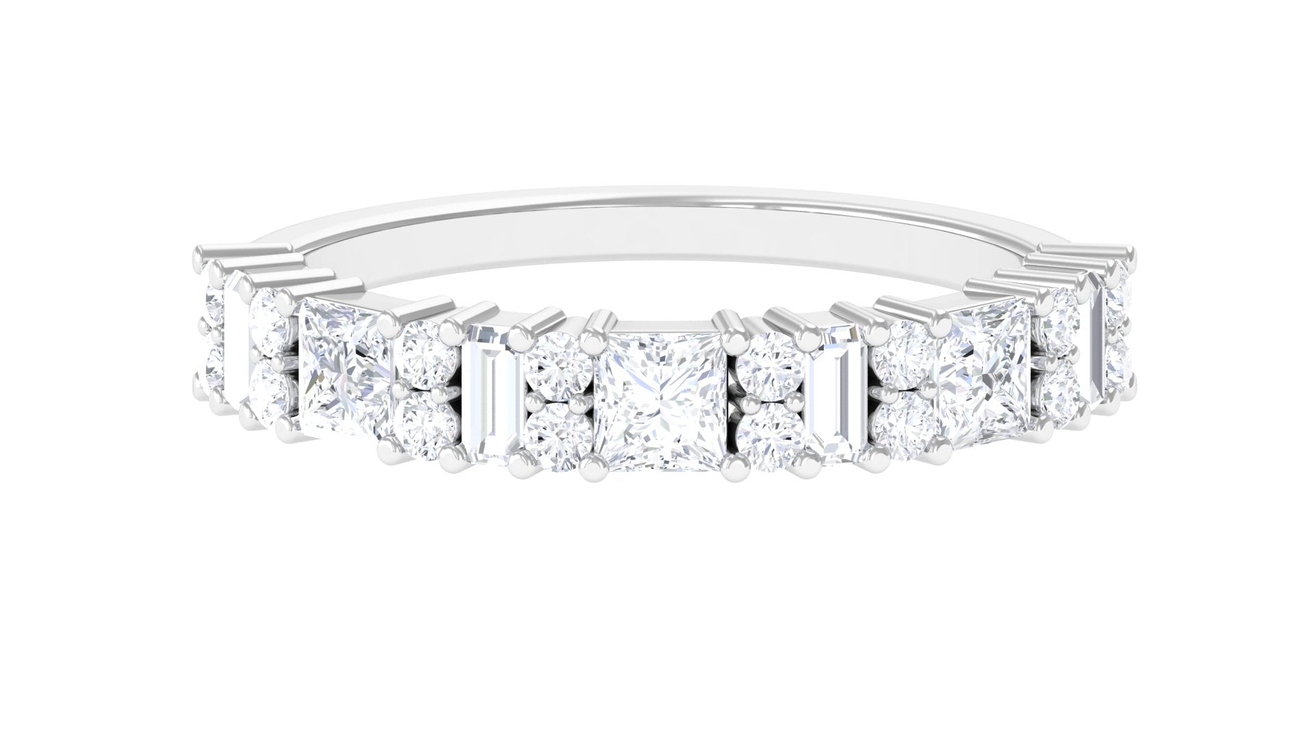 Designer Zircon Half Eternity Band Ring