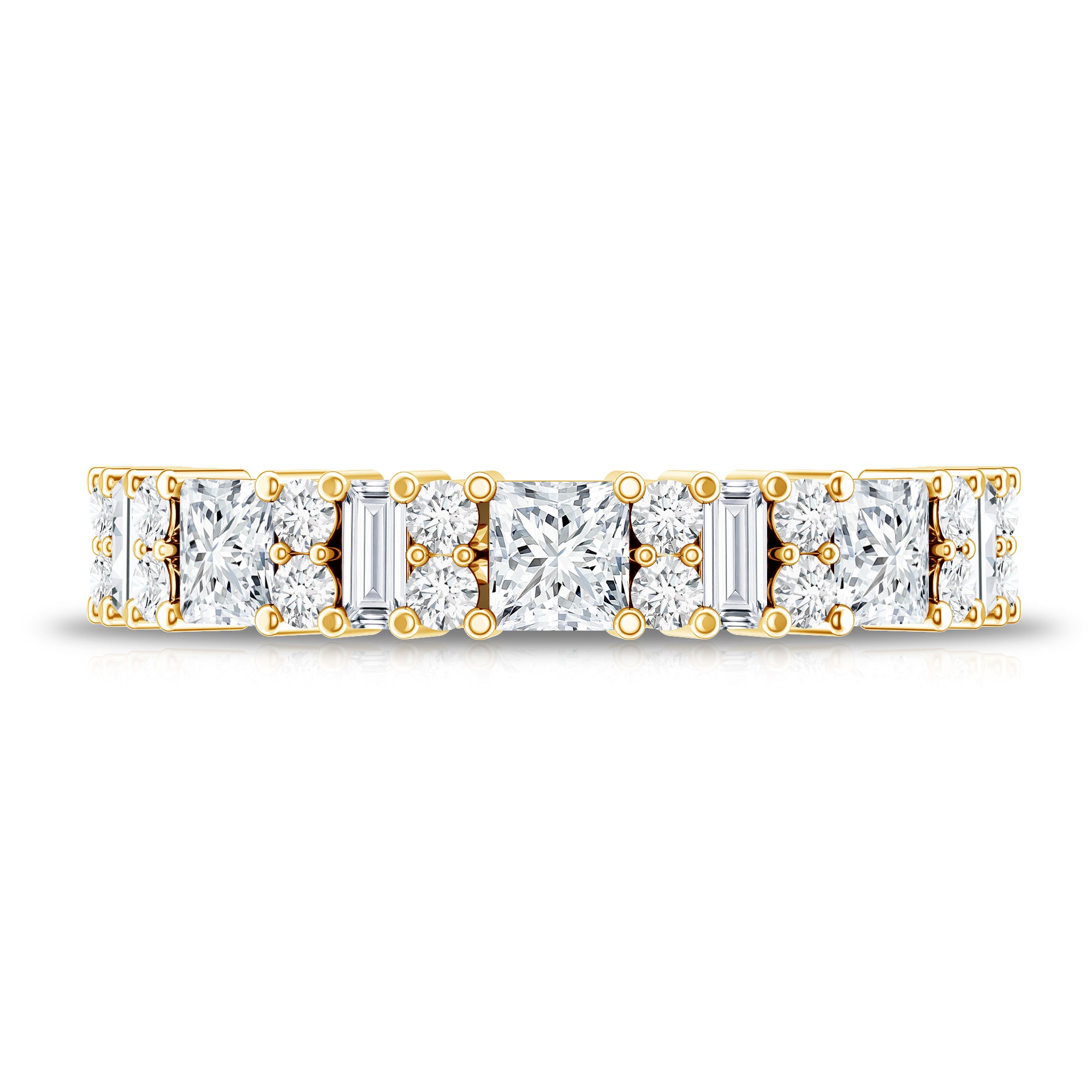 Designer Cubic Zirconia Half Eternity Band Ring AAAA - Rosec Jewels