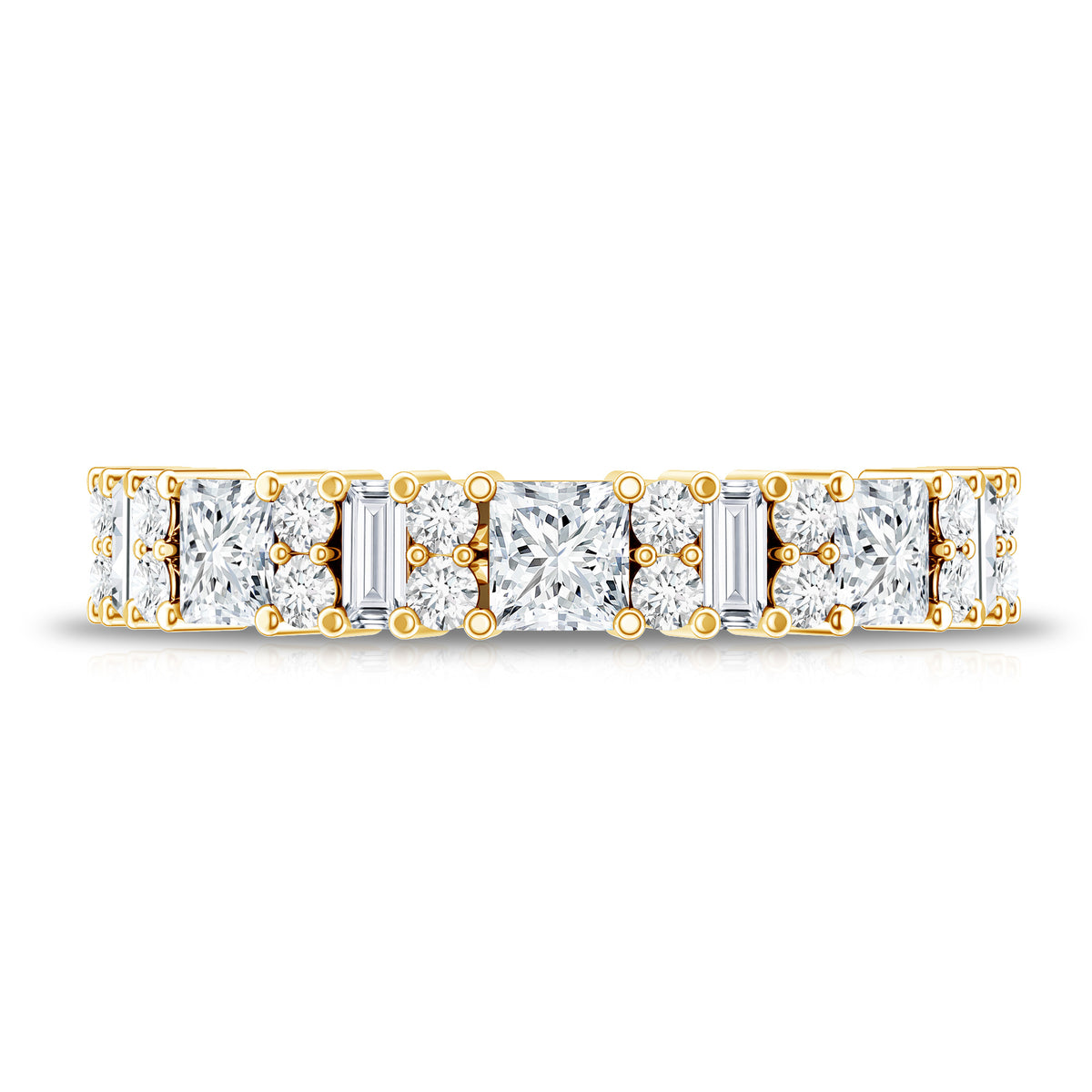 Certified Moissanite Half Eternity Wedding Band for Women D-VS1 - Rosec Jewels