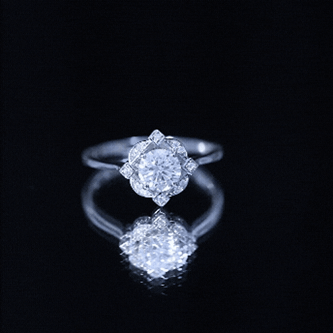 Vintage Looking Cubic Zirconia Engagement Ring for Her AAAA - Rosec Jewels