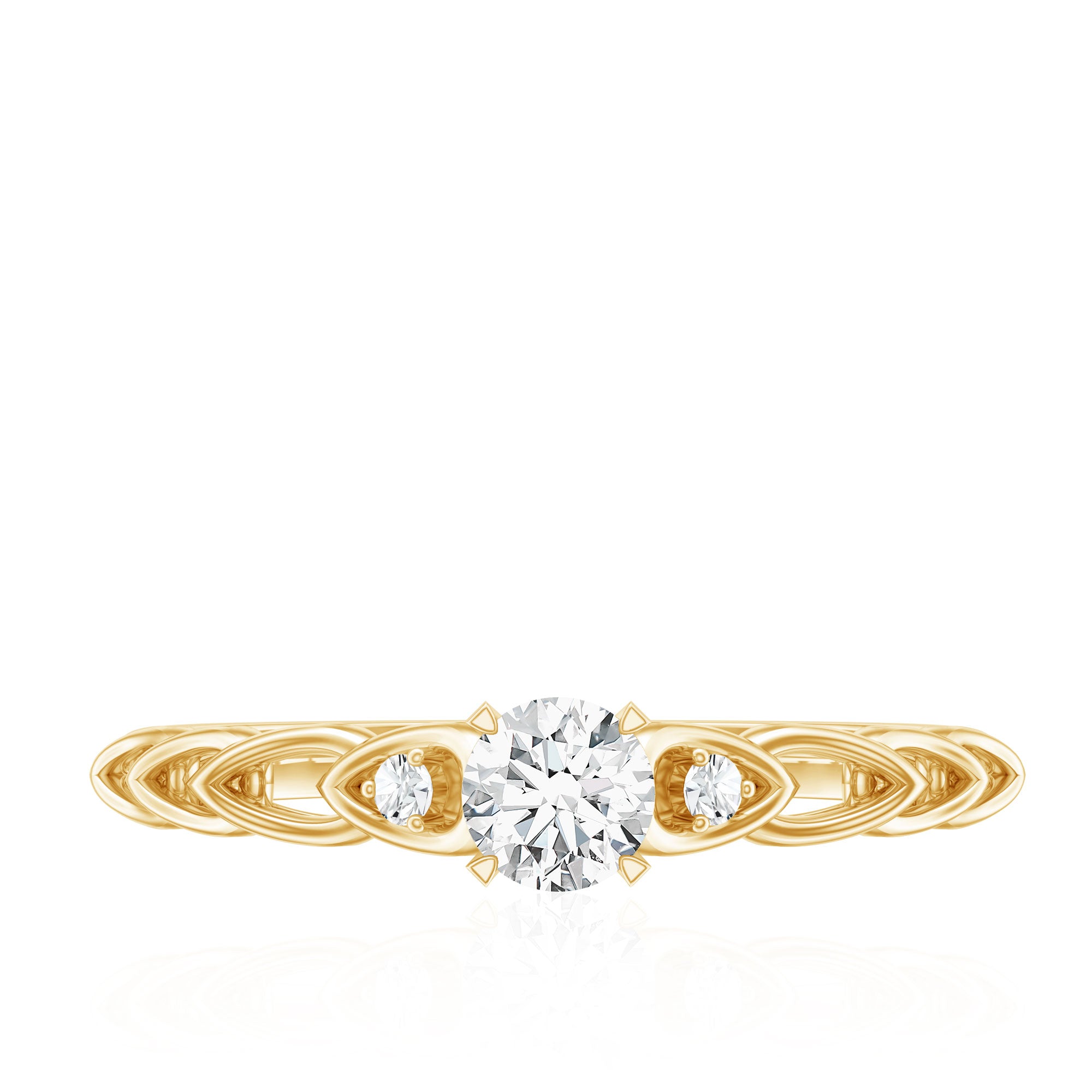 Rosec Jewels-Designer Moissanite Promise Ring for Her