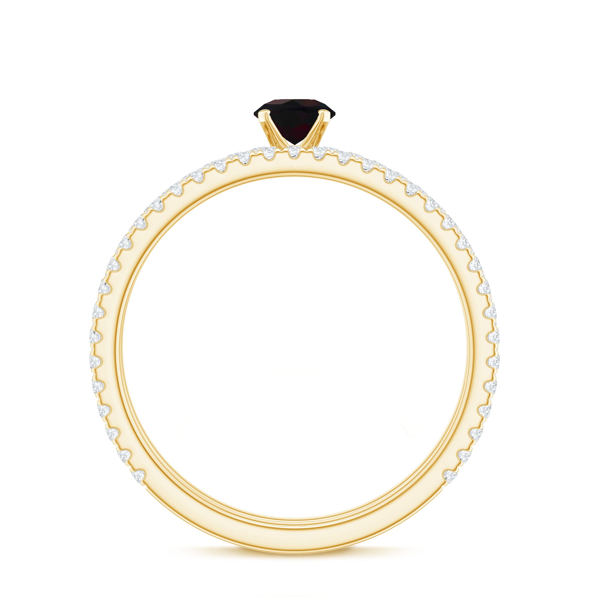 0.4 Carat Minimal Wedding Ring Set with Black Opal and Diamond AAA - Rosec Jewels