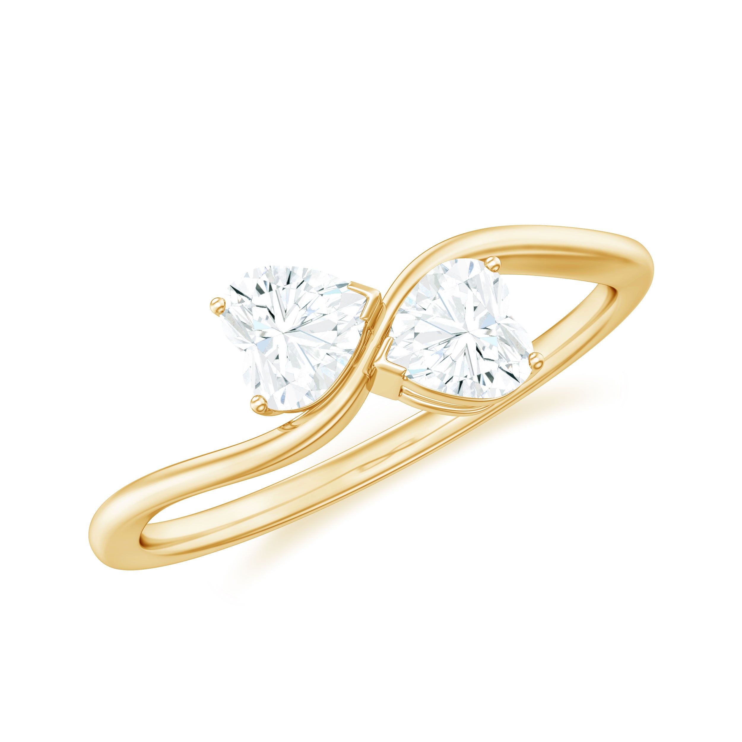 Heart Shape Lab Grown Diamond Toi Et Moi Promise Ring Lab - ( EF-VS ) - Rosec Jewels