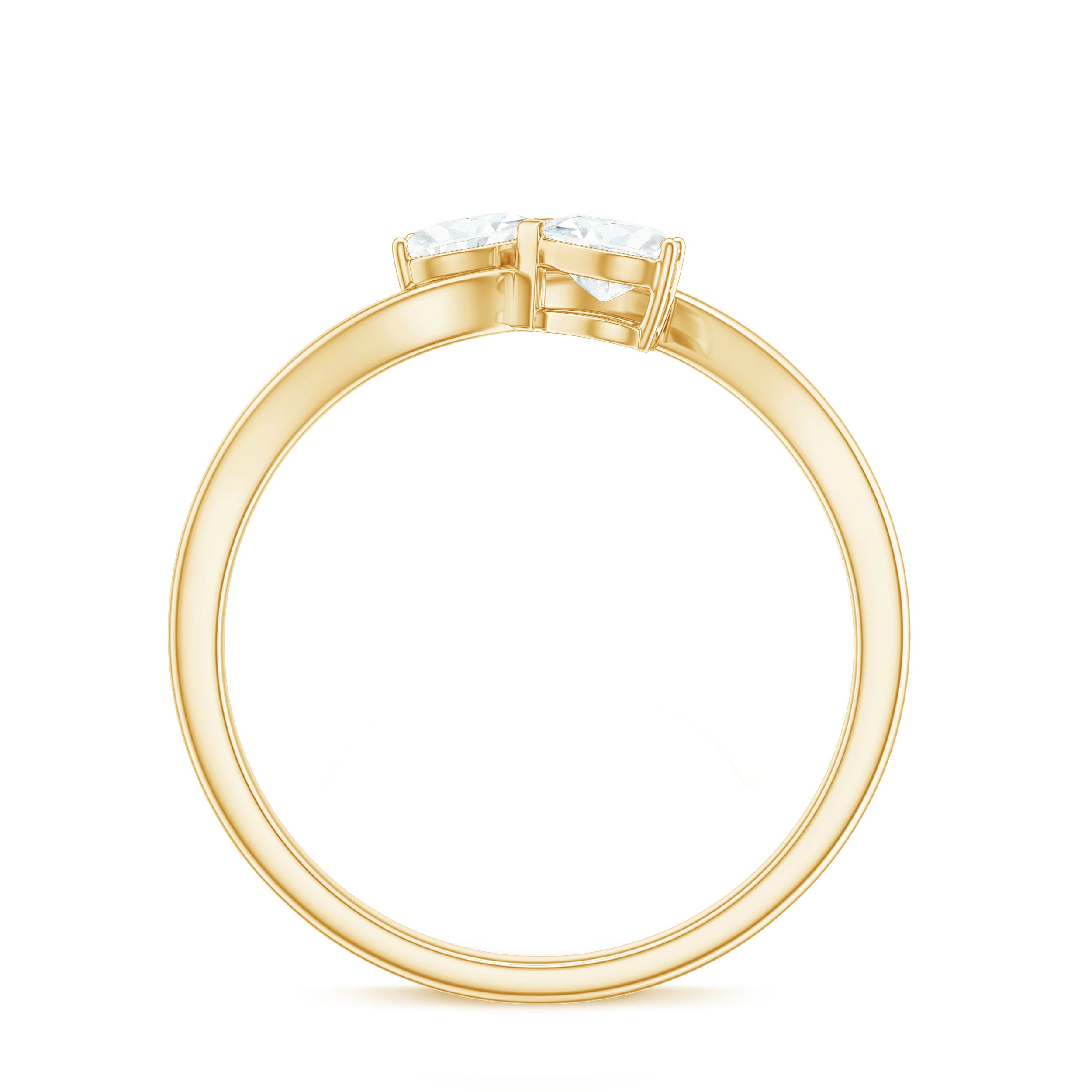 Heart Shape Lab Grown Diamond Toi Et Moi Promise Ring Lab - ( EF-VS ) - Rosec Jewels