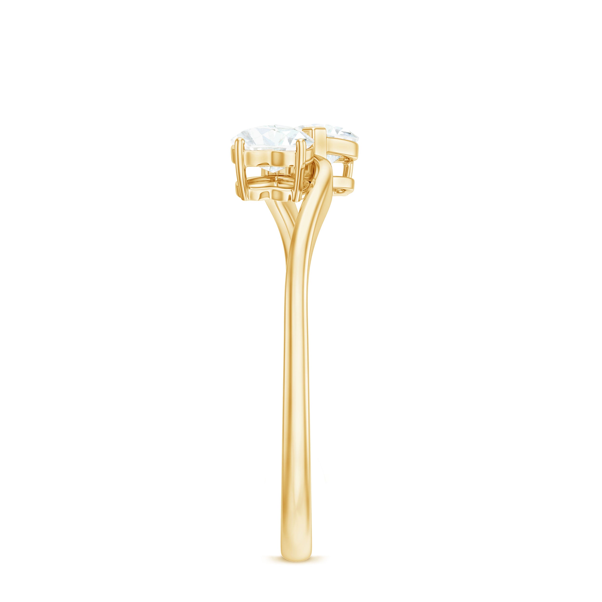 Heart Shape Lab Grown Diamond Toi Et Moi Promise Ring Lab - ( EF-VS ) - Rosec Jewels