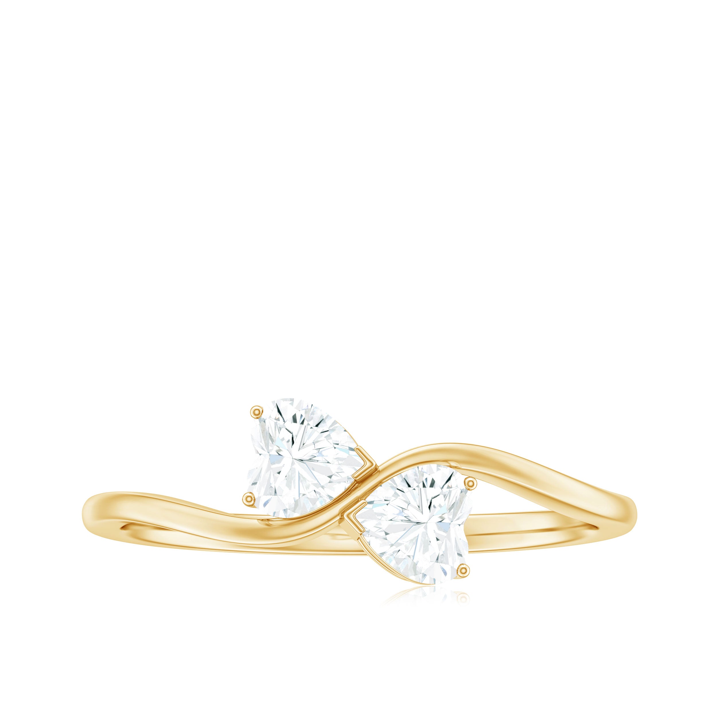 Heart Shape Lab Grown Diamond Toi Et Moi Promise Ring Lab - ( EF-VS ) - Rosec Jewels
