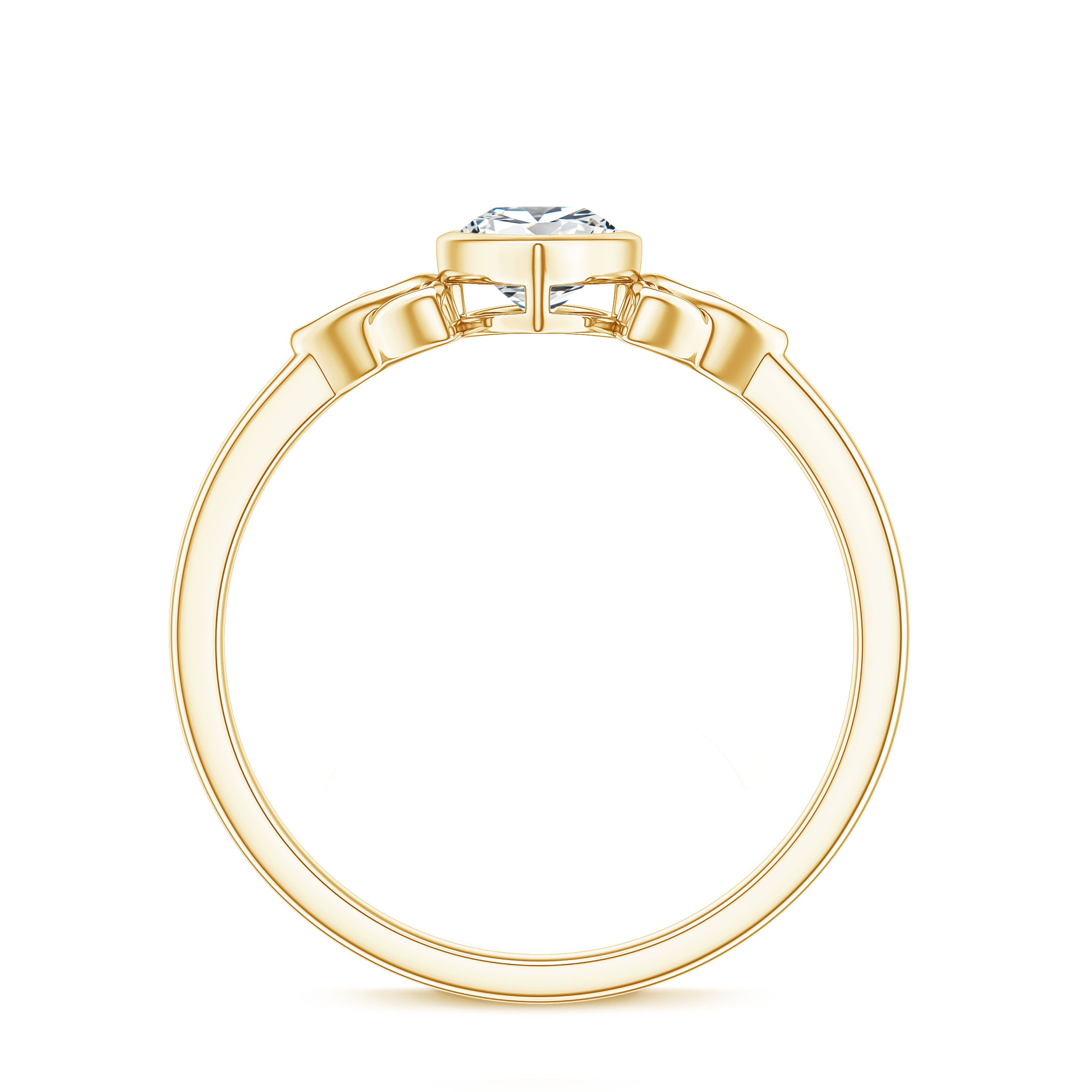 Pear Shape Lab Grown Diamond Solitaire Celtic Ring Lab - ( EF-VS ) - Rosec Jewels