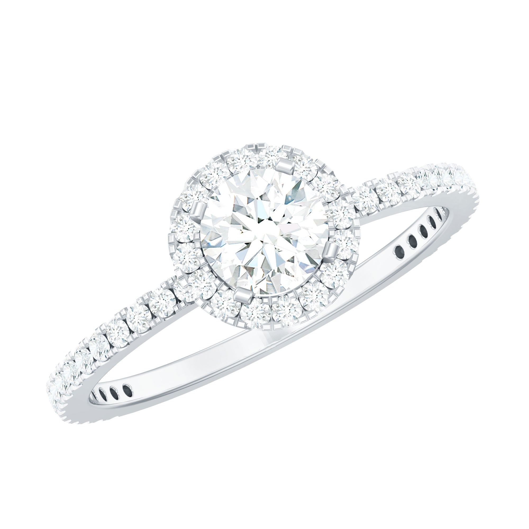 Round Lab Grown Diamond Promise Engagement Ring