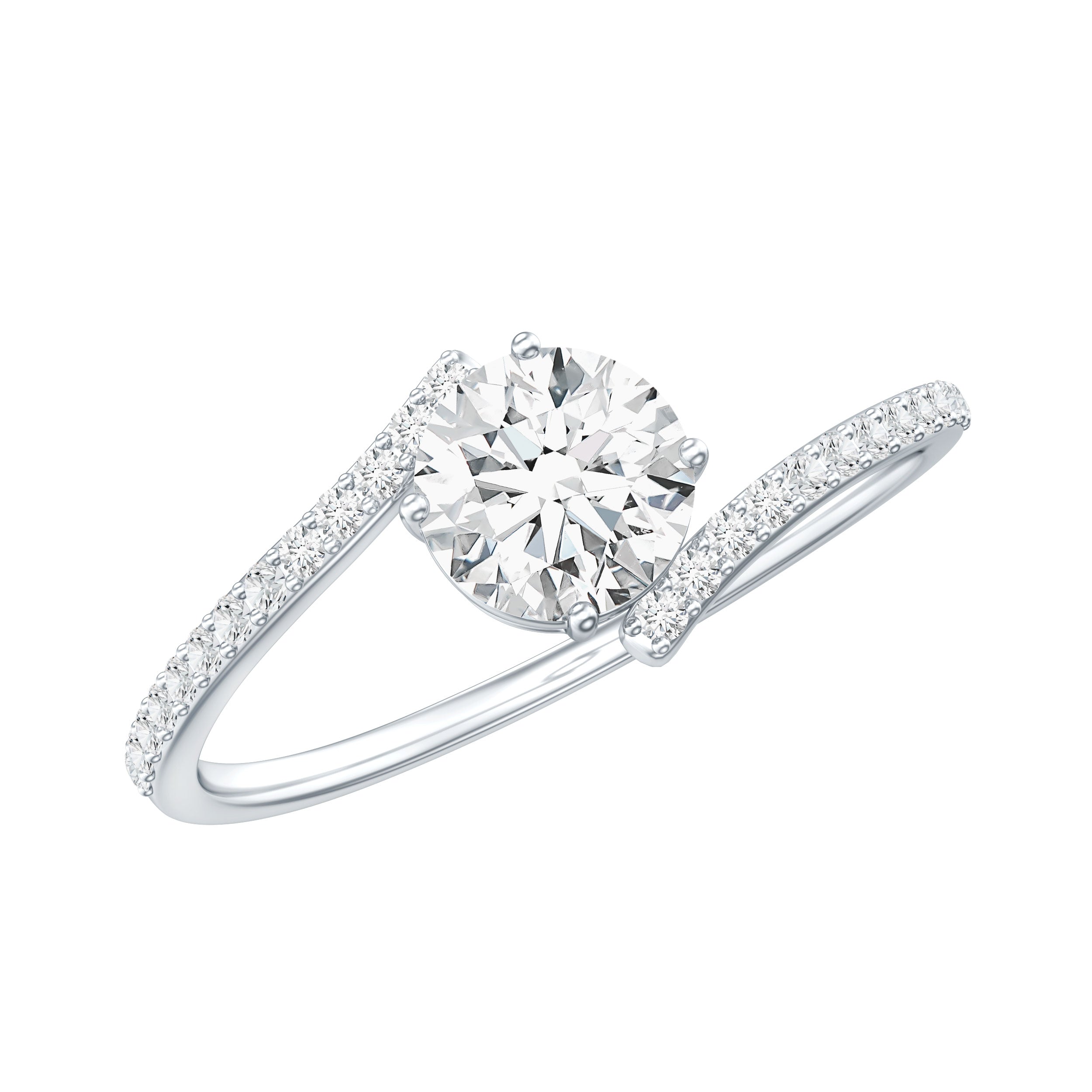Lab Grown Diamond Solitaire Promise Engagement Ring Lab - ( EF-VS ) - Rosec Jewels