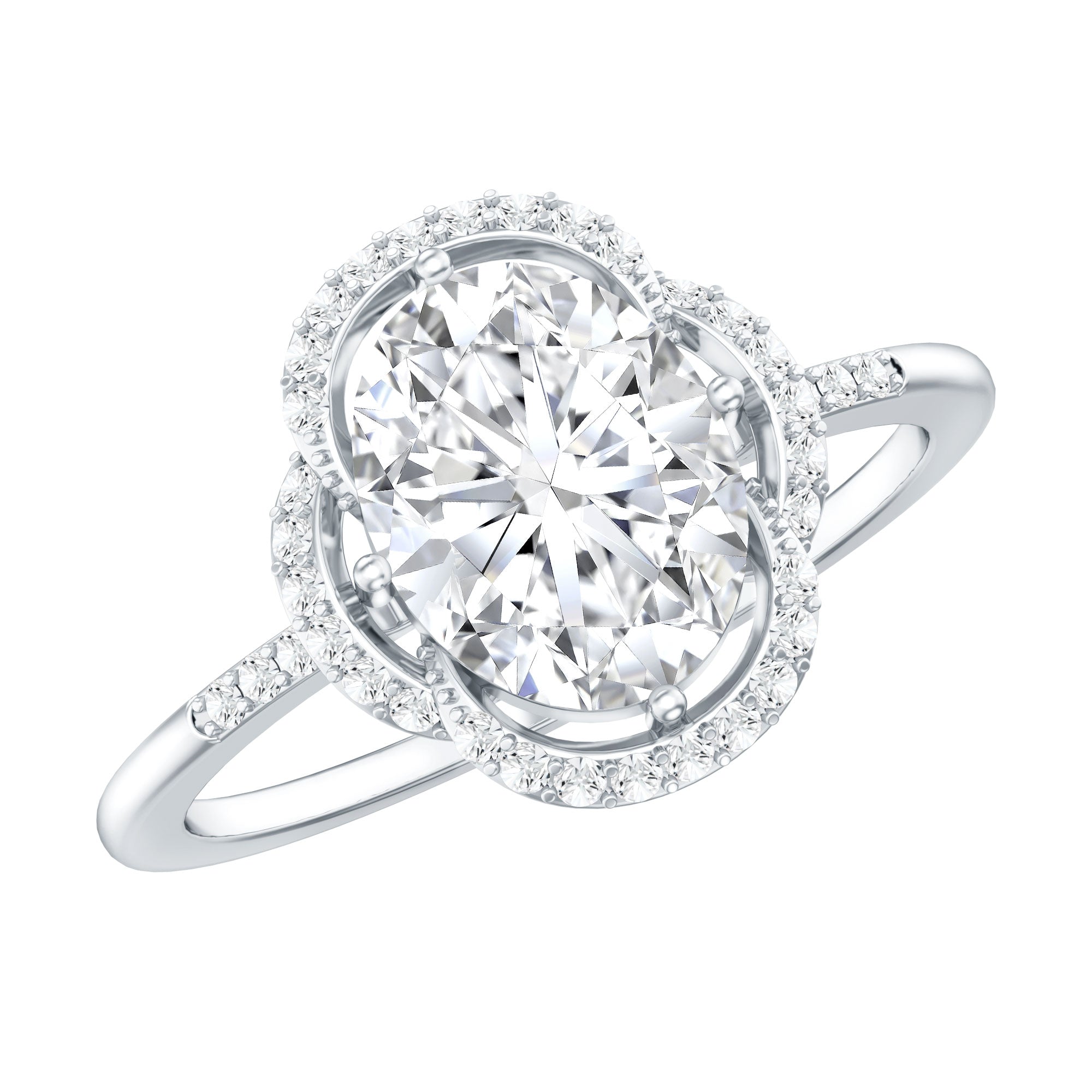 Certified 2 Carat Moissanite Vintage Inspired Engagement Ring in Silver D-VS1 92.5 Sterling Silver - Rosec Jewels
