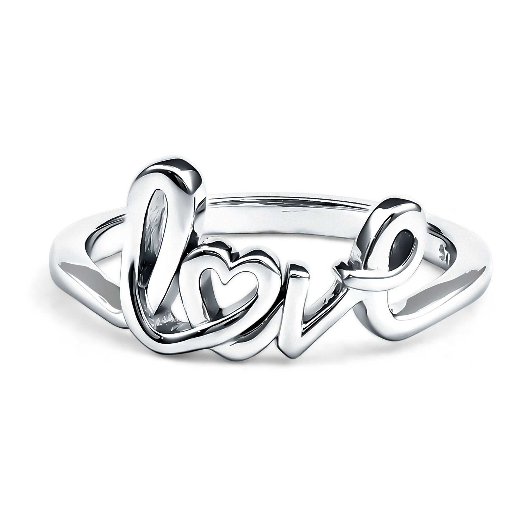 Love Ring in 14k Gold Plated Sterling Silver 92.5 Sterling Silver - Rosec Jewels