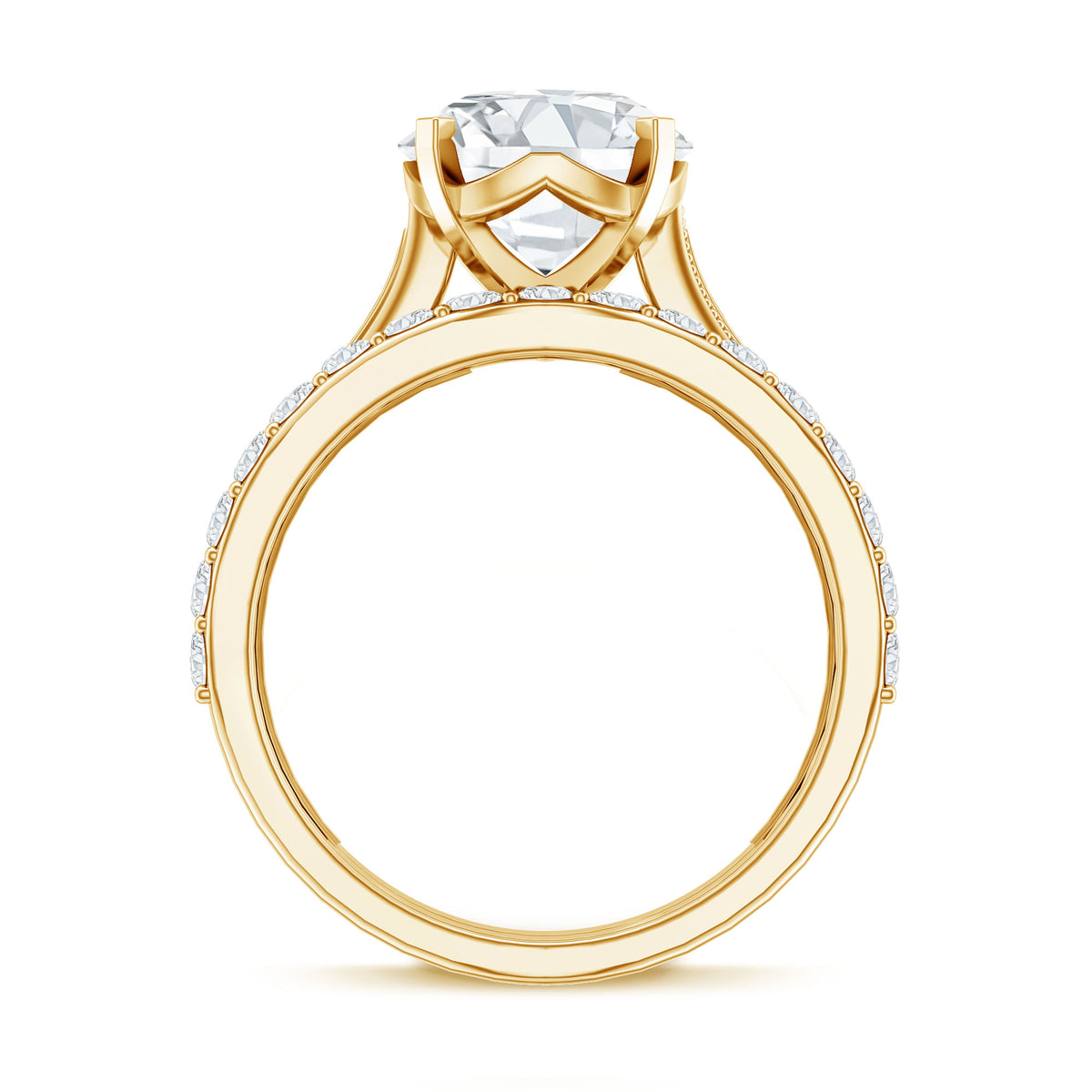 Rosec Jewels-IGI Documented 3 Carat Lab Grown Diamond Solitaire Bridal Ring Set