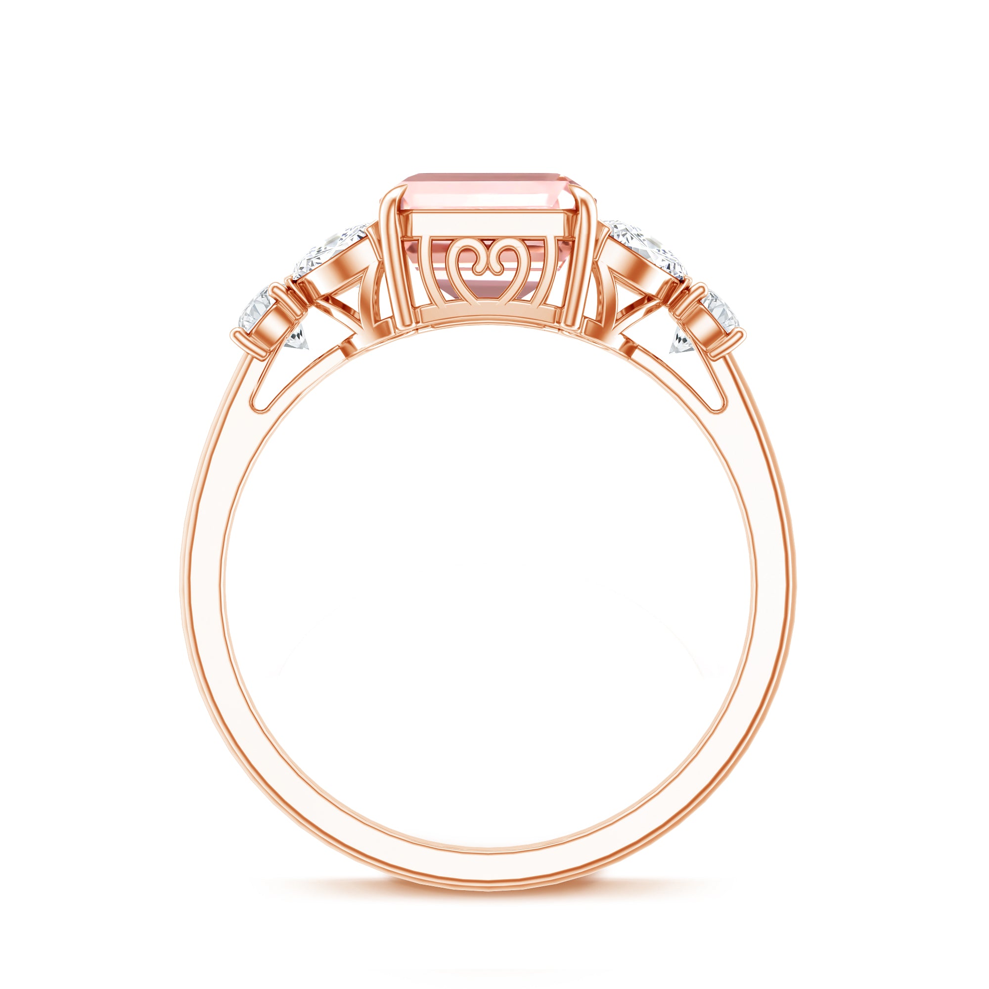 Rosec Jewels-IGI Authenticated 2 Carat Lab Grown Pink Diamond Emerald Cut Engagement Ring