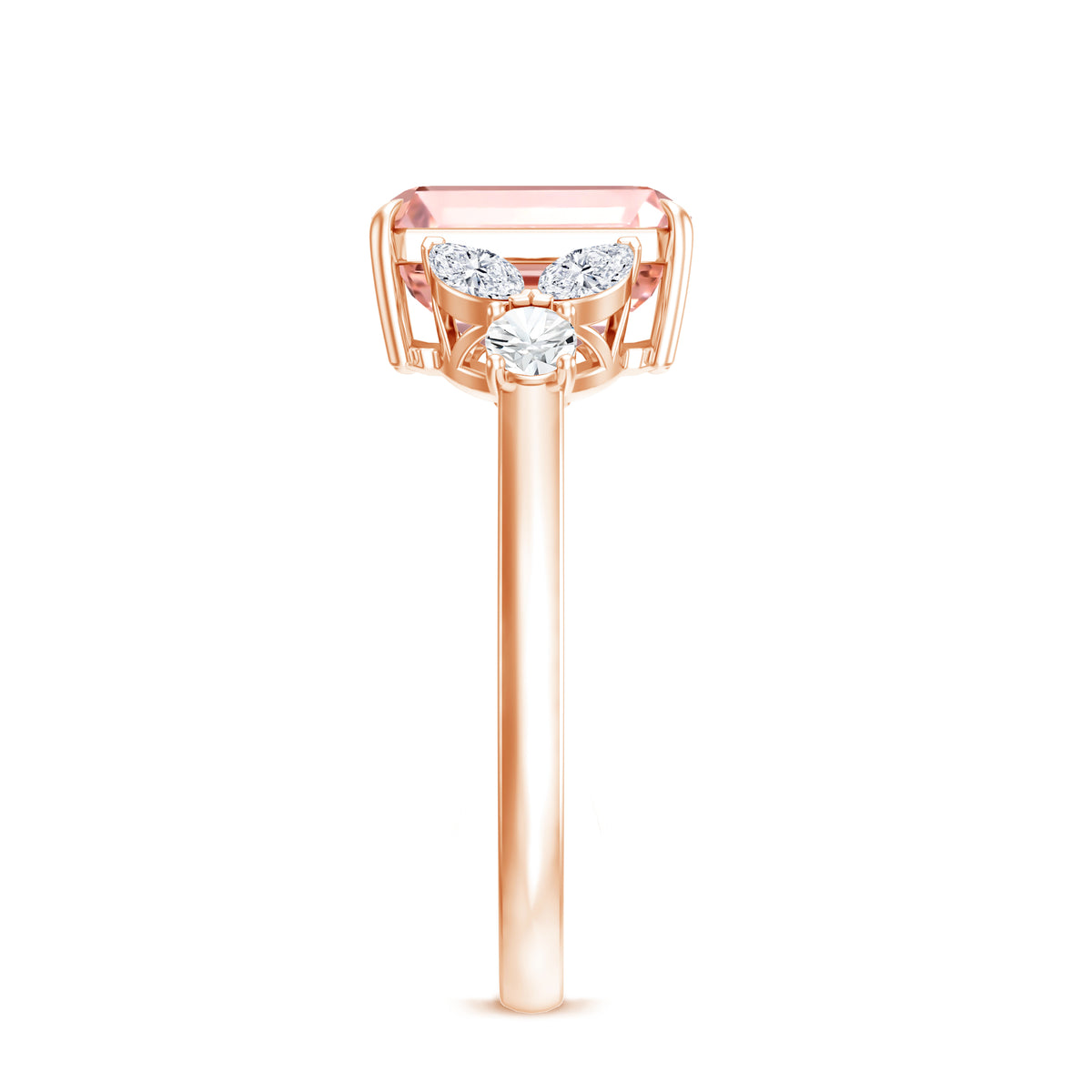 Rosec Jewels-IGI Authenticated 2 Carat Lab Grown Pink Diamond Emerald Cut Engagement Ring