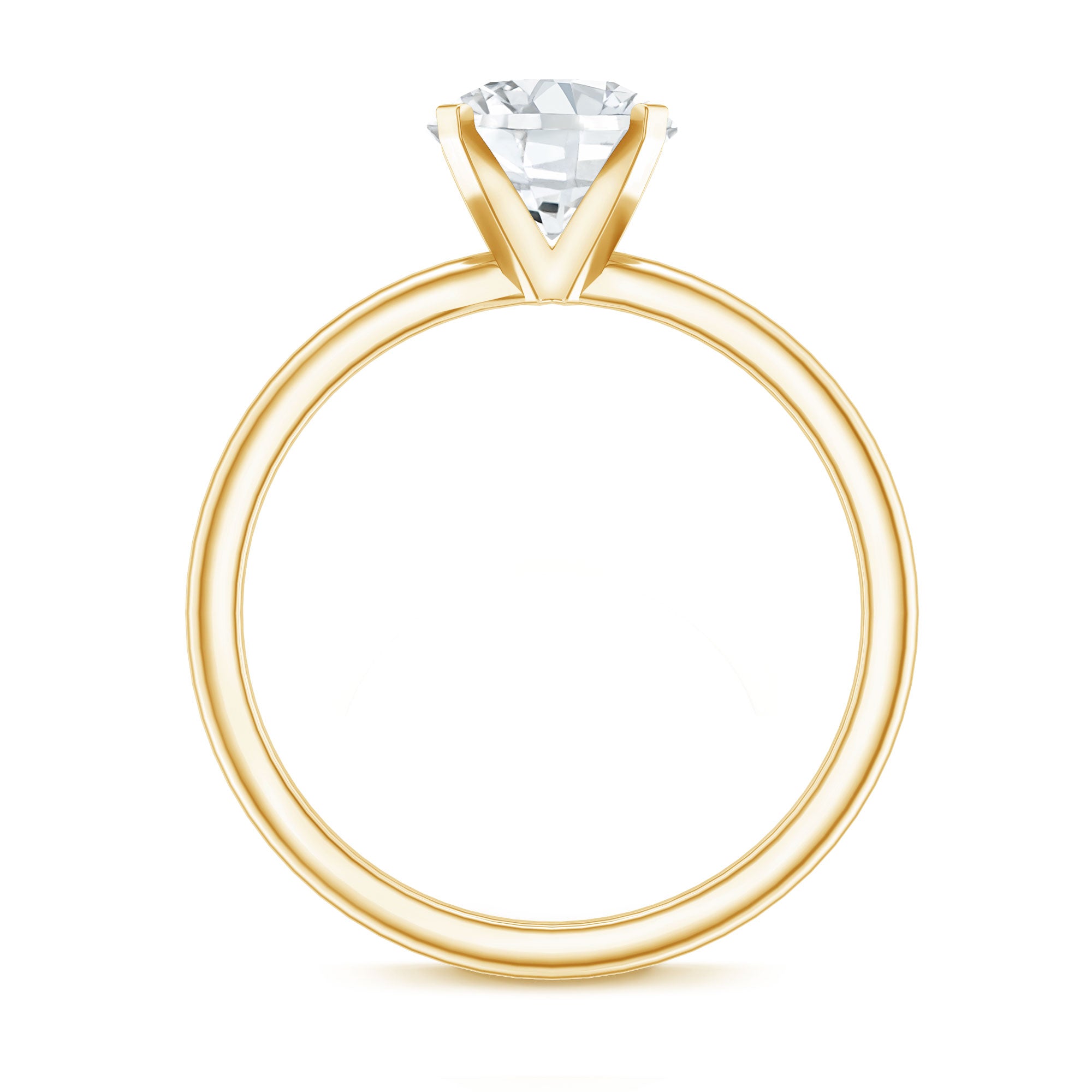 Peg Headset Solitaire Moissanite Ring for Women D-VS1 - Rosec Jewels