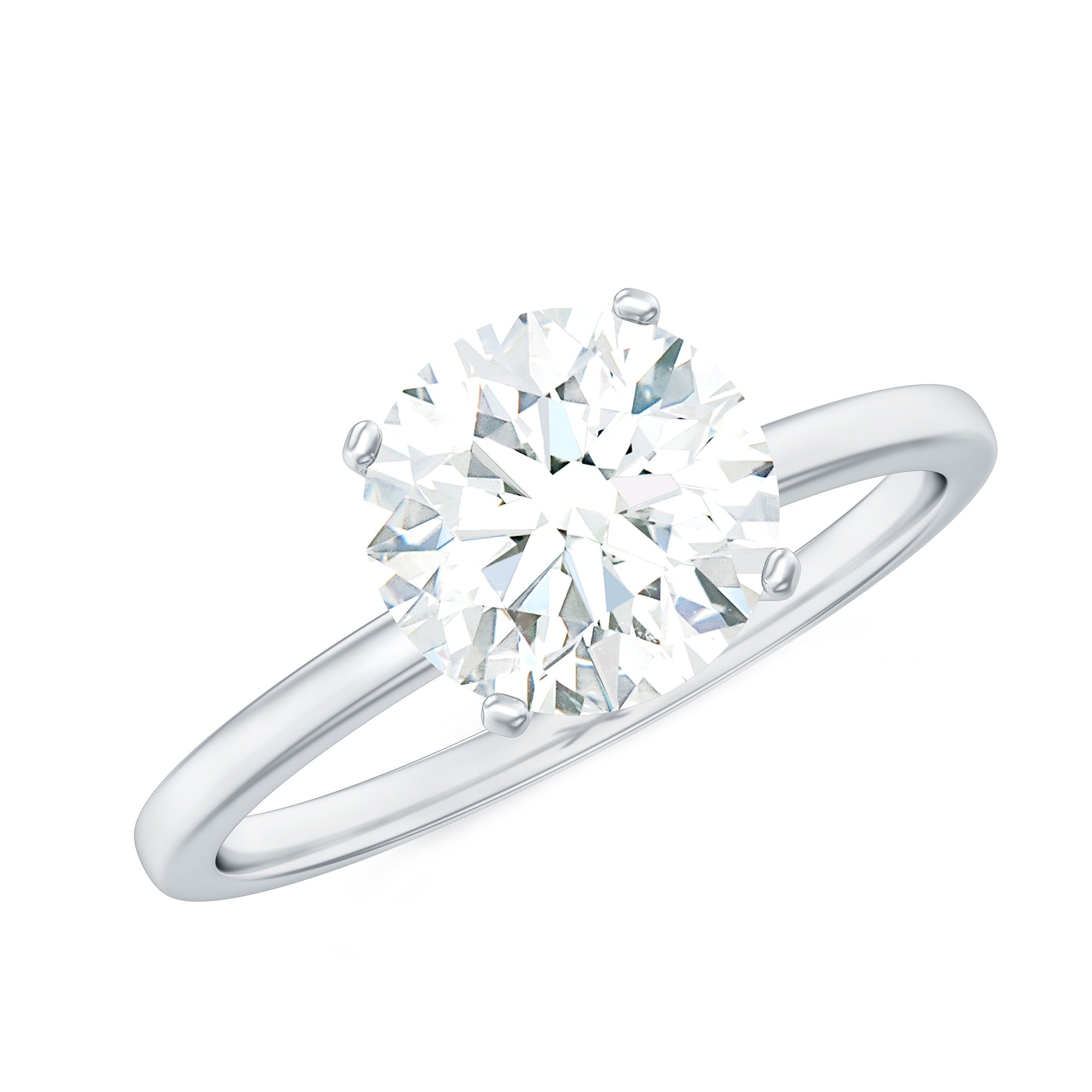 Brilliant Cut Moissanite 2 Carat Engagement Ring