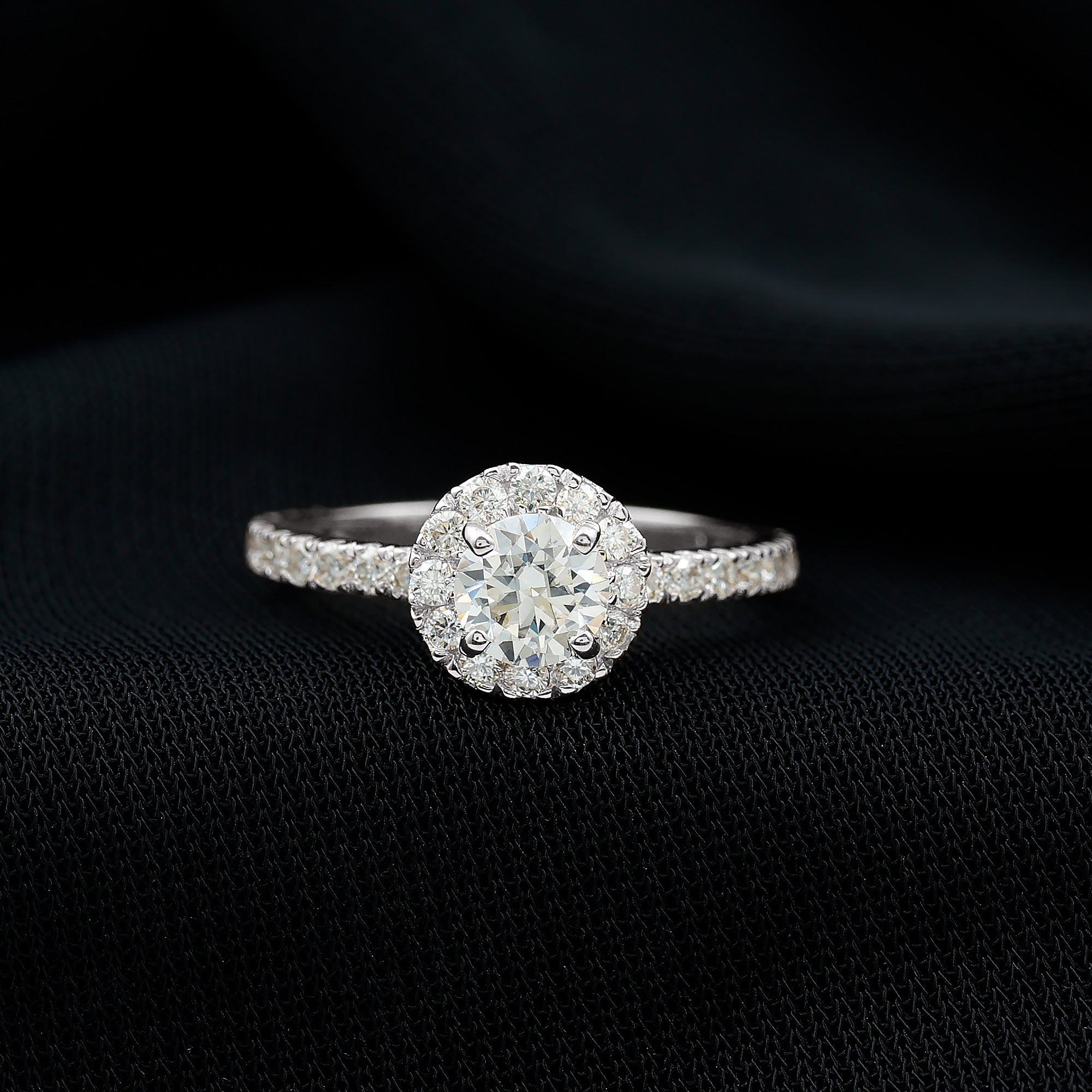 Certified Moissanite Promise Ring For Engagement D-VS1 - Rosec Jewels
