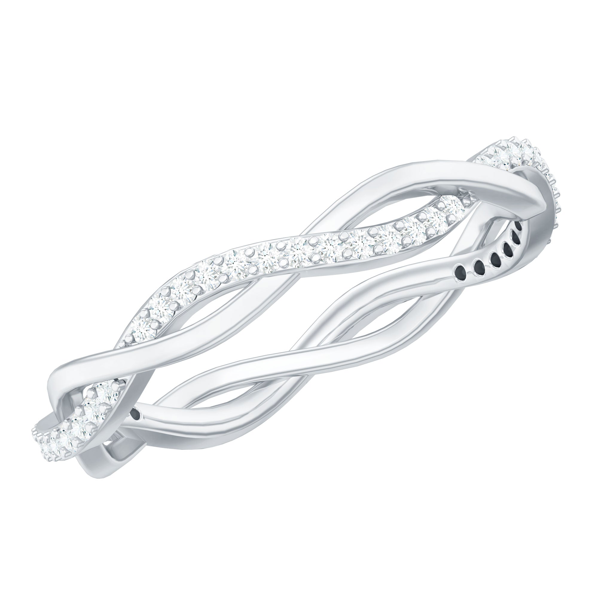 Certified Moissanite Infinity Eternity Band Ring