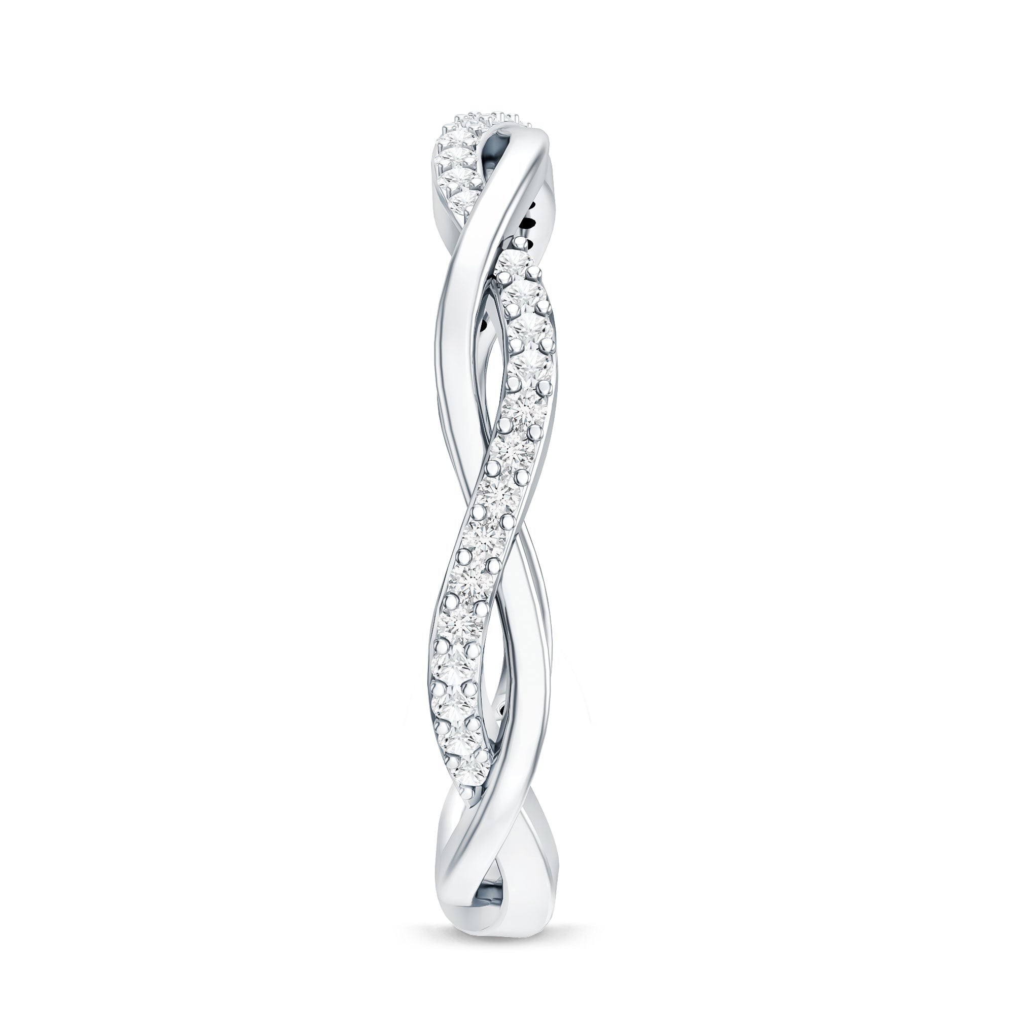 Certified Moissanite Infinity Eternity Band Ring D-VS1 - Rosec Jewels