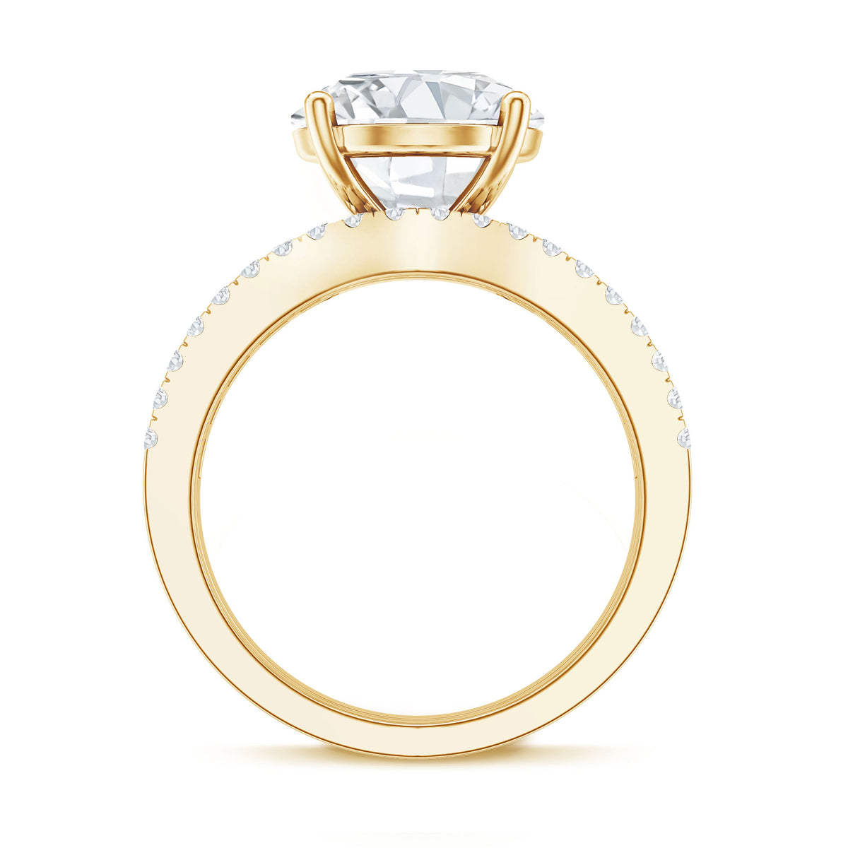 Rosec Jewels-IGI Verified 4 Carat Lab Grown Diamond Engagement Ring with Enhancer
