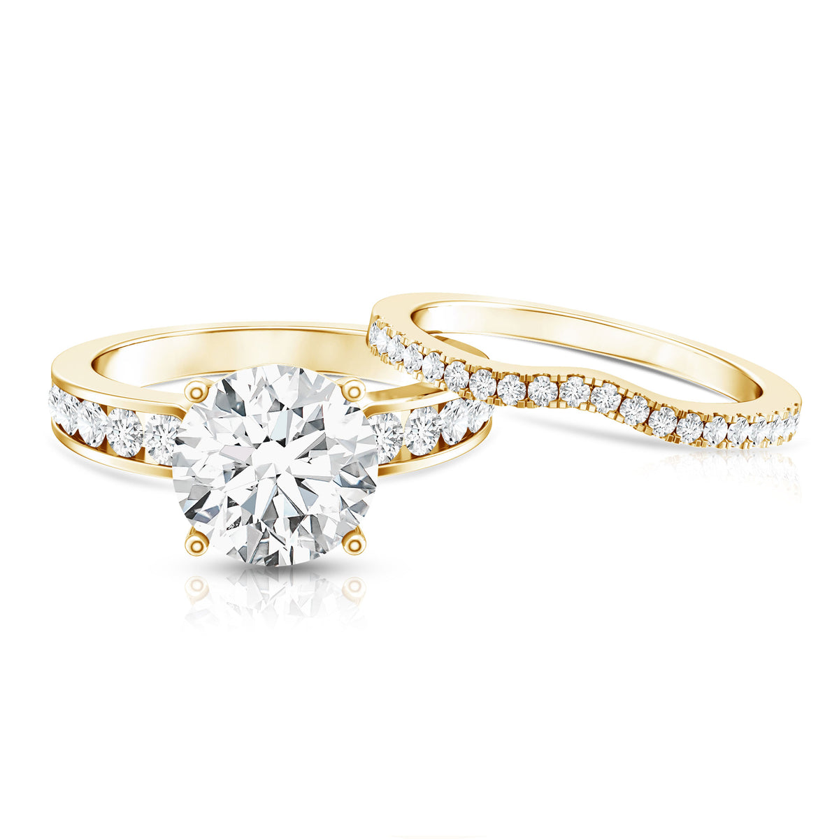 Rosec Jewels-IGI Verified 4 Carat Lab Grown Diamond Engagement Ring with Enhancer