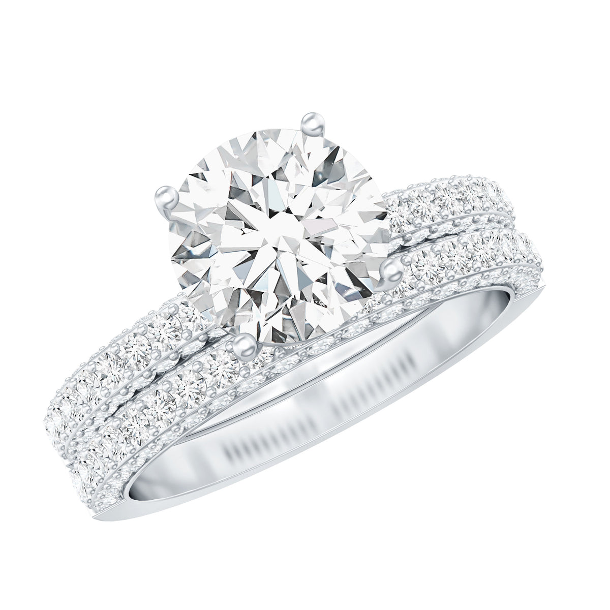 Rosec Jewels-IGI Certified 2 Carat Lab Grown Diamond Engagement Ring with Enhancer