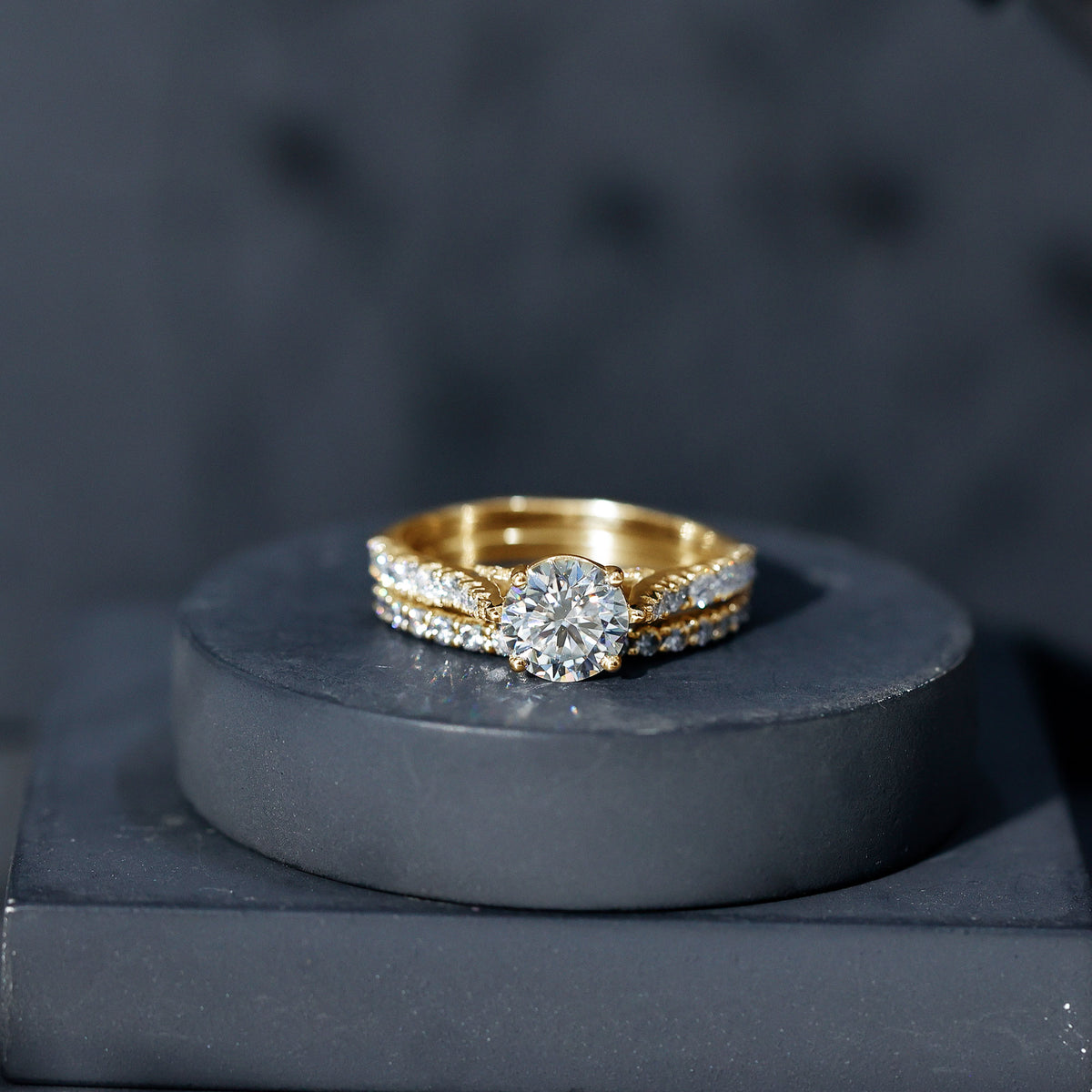 Rosec Jewels-2 Carat Lab Grown Diamond Wedding Ring Set with IGI Certificate