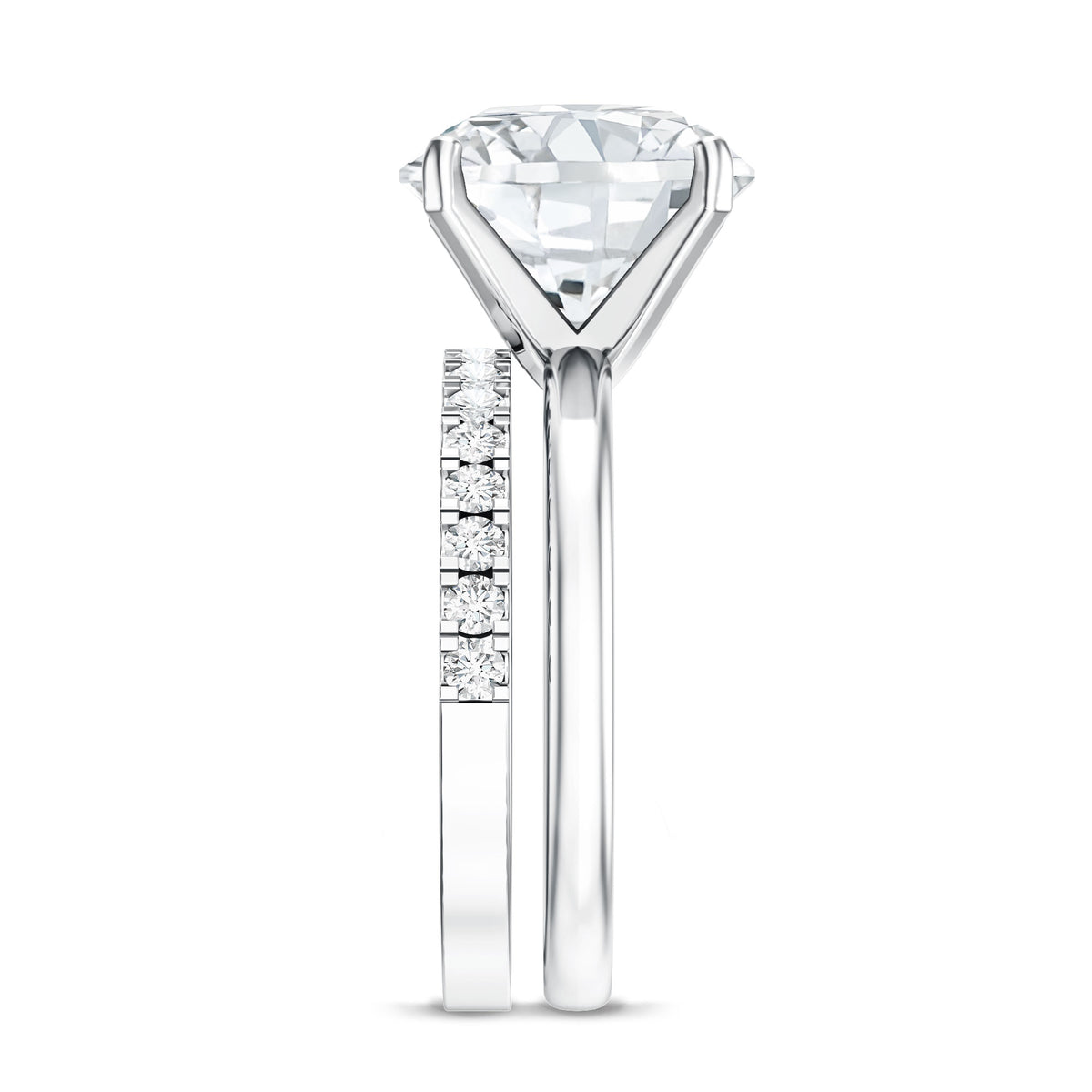 Rosec Jewels-5 Carat Solitaire Lab Grown Diamond Ring Set with IGI Certificate