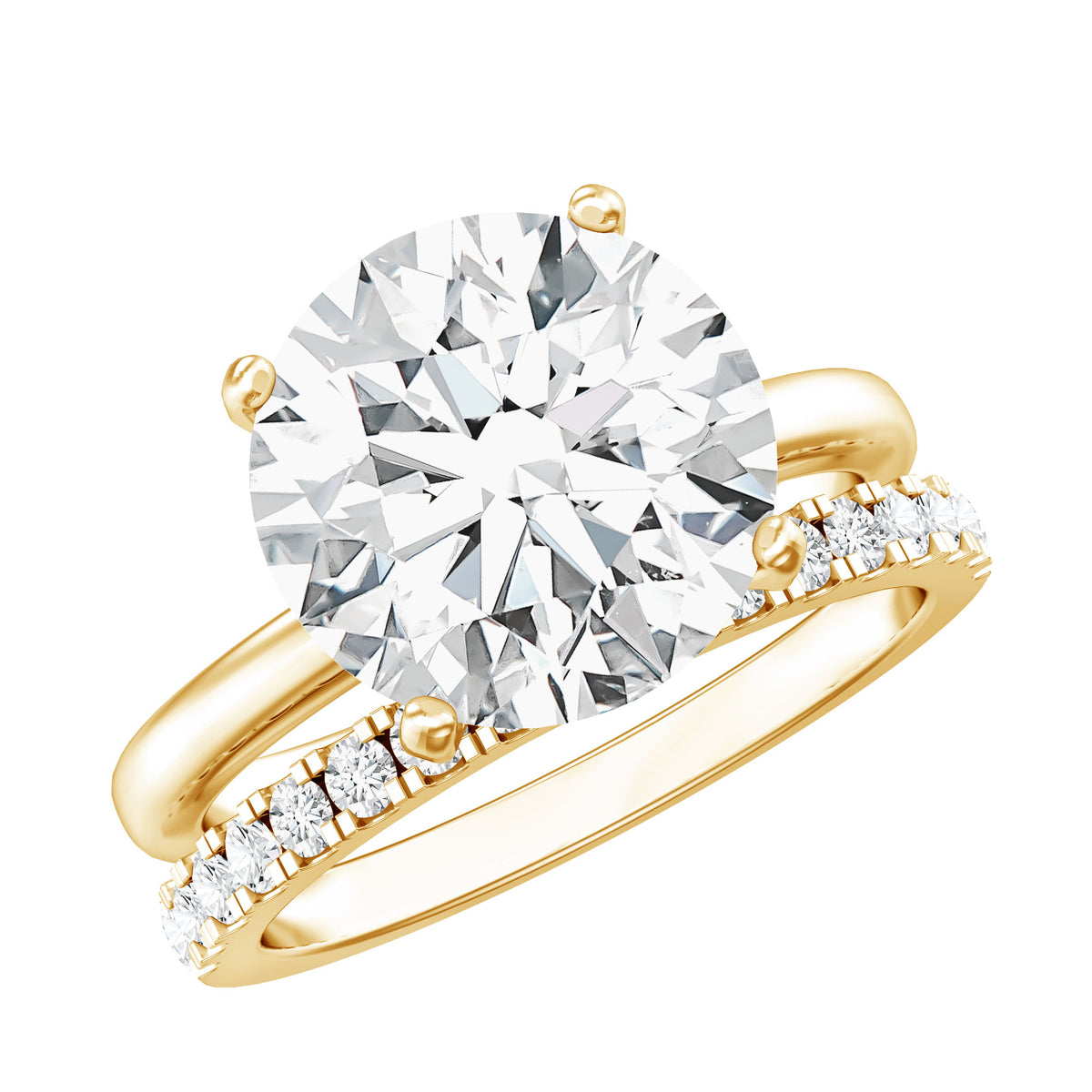 Rosec Jewels-5 Carat Solitaire Lab Grown Diamond Ring Set with IGI Certificate