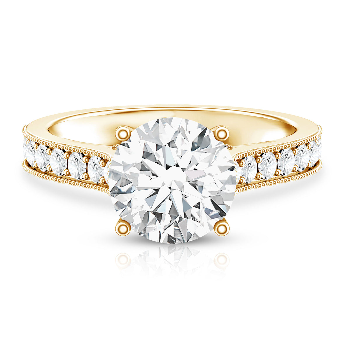 Rosec Jewels-IGI Documented Solitaire Lab Grown Diamond 3 Carat Engagement Ring
