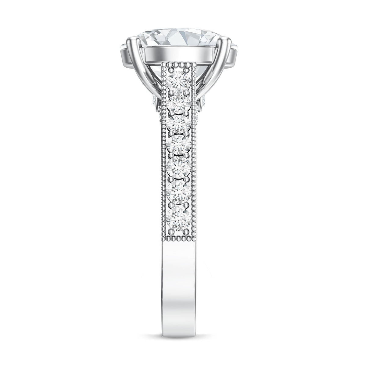 Rosec Jewels-IGI Authenticated 4 Carat Lab Grown Diamond Classic Engagement Ring