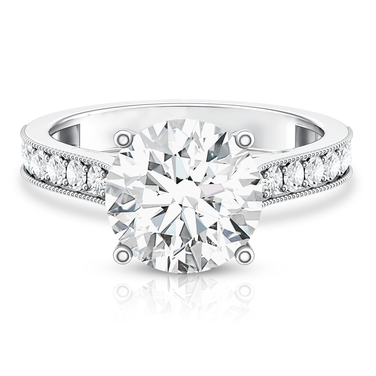 Rosec Jewels-IGI Authenticated 4 Carat Lab Grown Diamond Classic Engagement Ring