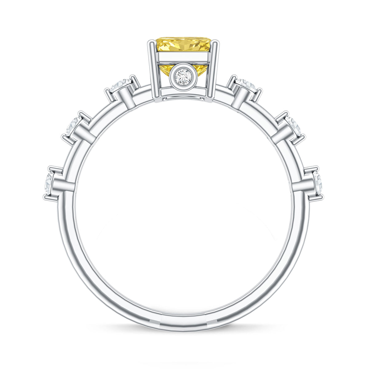 Rosec Jewels-2 Carat IGI Graded Lab Grown Yellow Radiant Cut Diamond Engagement Ring