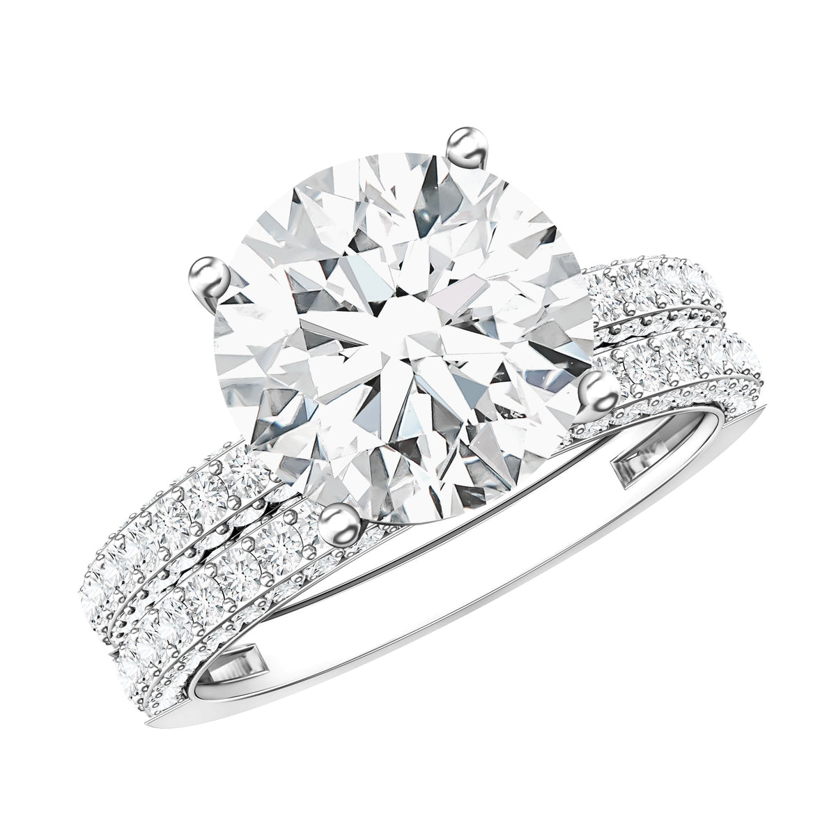Rosec Jewels-4 Carat IGI Authenticated Lab Grown Diamond Wedding Ring Set for Women