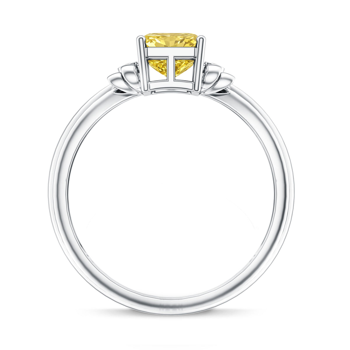 Rosec Jewels-IGI Graded Lab Grown 2 Carat Yellow Diamond Radiant Cut Engagement Ring