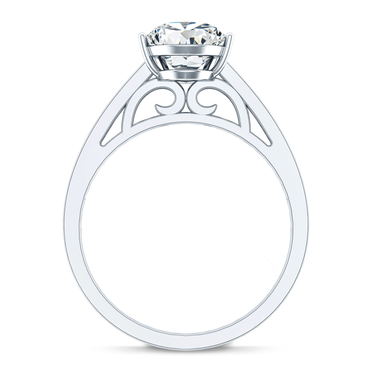 Rosec Jewels-IGI Graded Lab Created 2 Carat Diamond Teardrop Engagement Ring with Side Stones